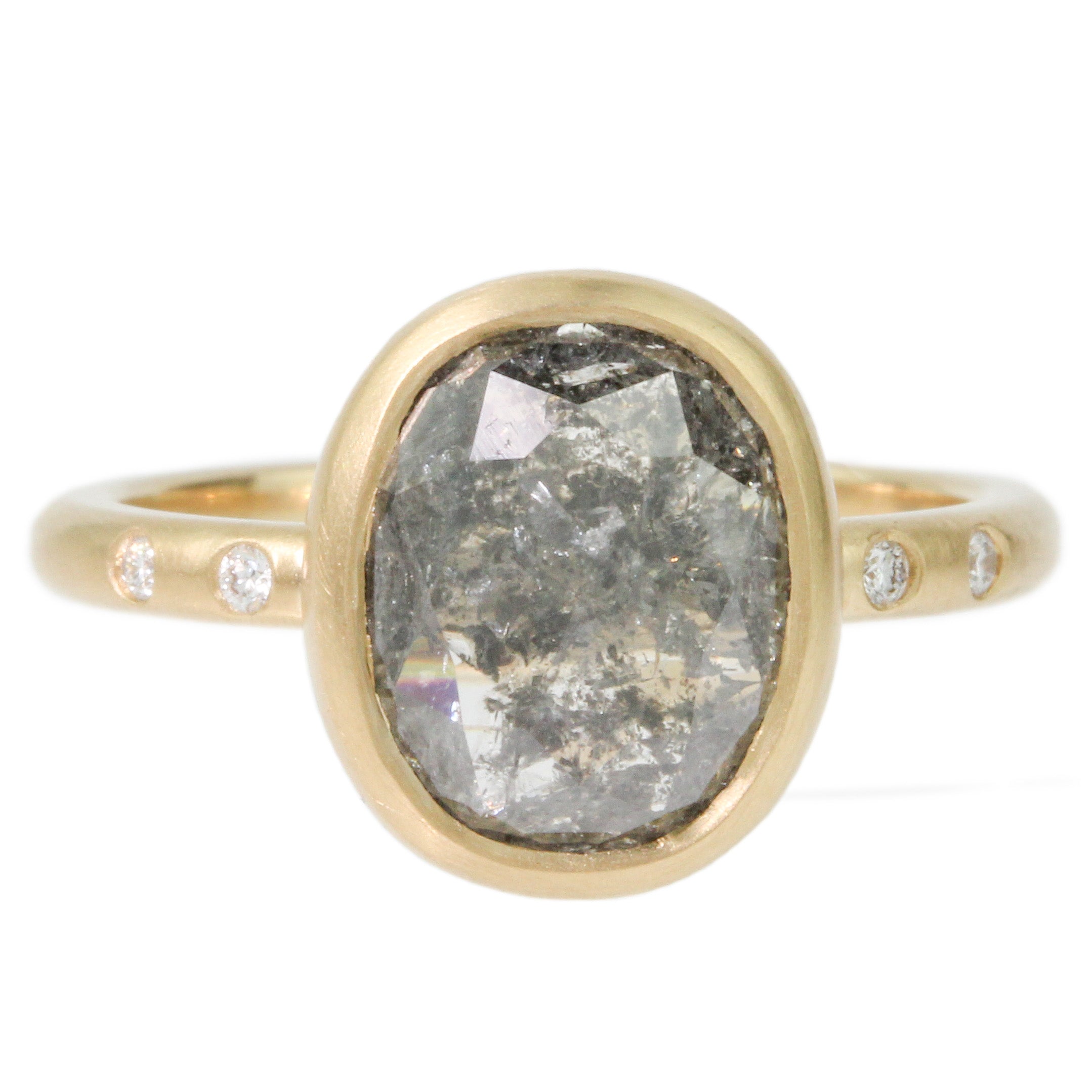 Oval Rustic Diamond Ring - Chemistry Jewelry