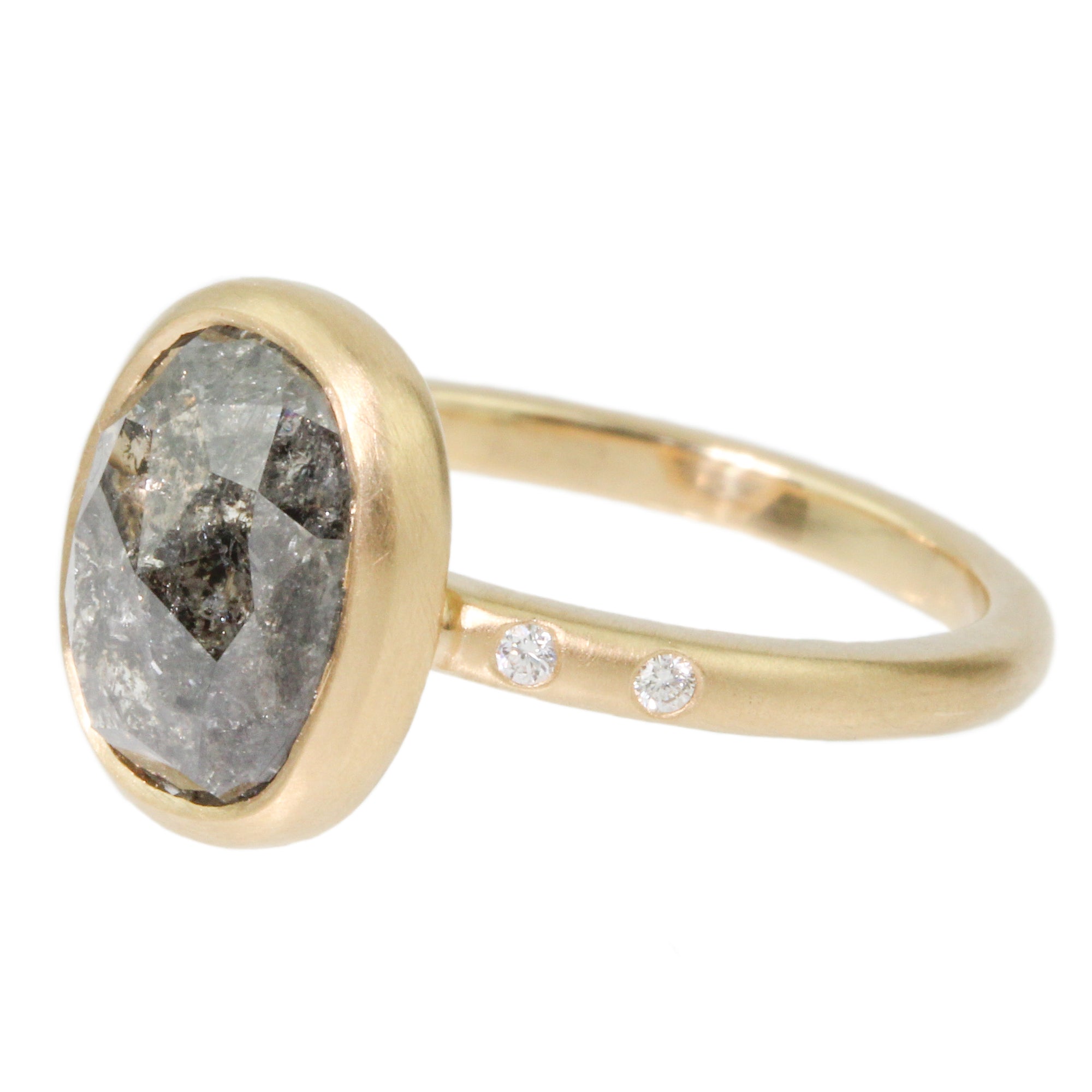 Oval Rustic Diamond Ring