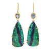 Two Rivers - Blue Sapphire + Azurite Malachite Earrings