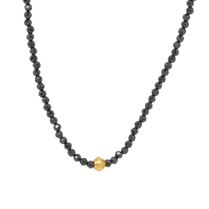 Spinel + 18k Bead Necklace