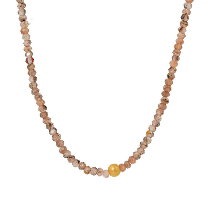 Andalucite + 18k Bead Necklace