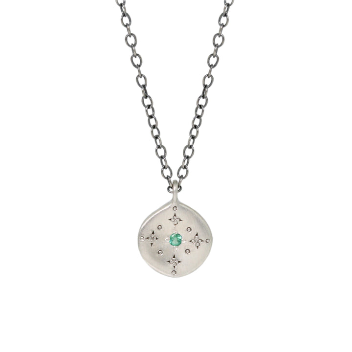 Mini New Moon Emerald Necklace