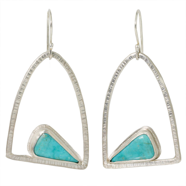 Forged Turquoise Earrings
