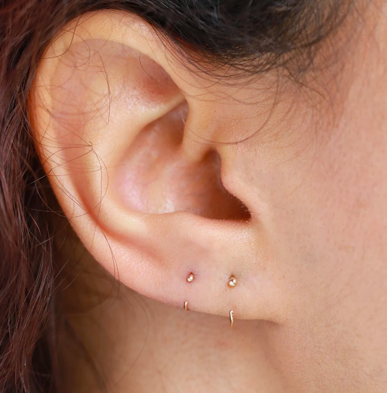 Hug Single Earring - 14k Gold