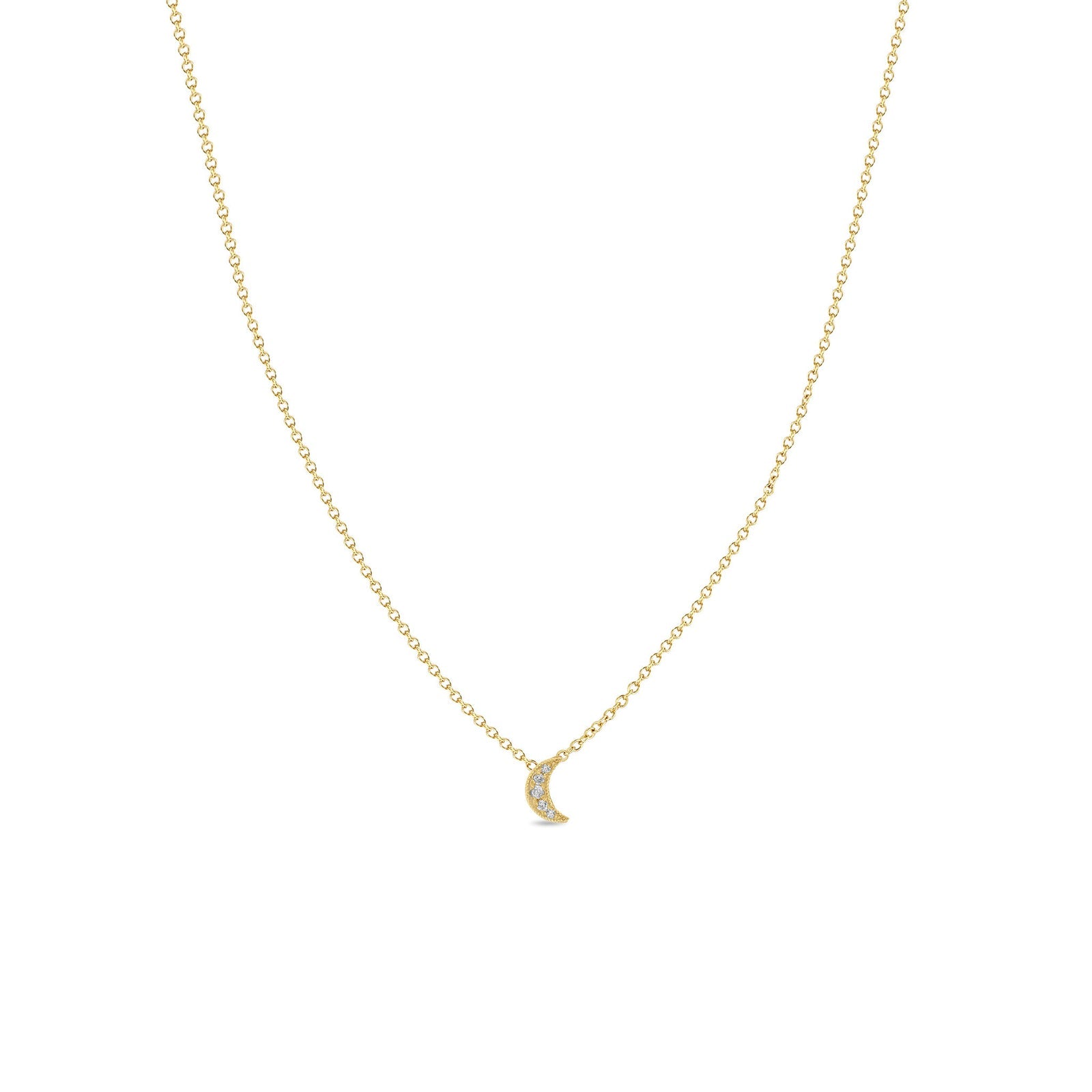 Pave Moon Necklace