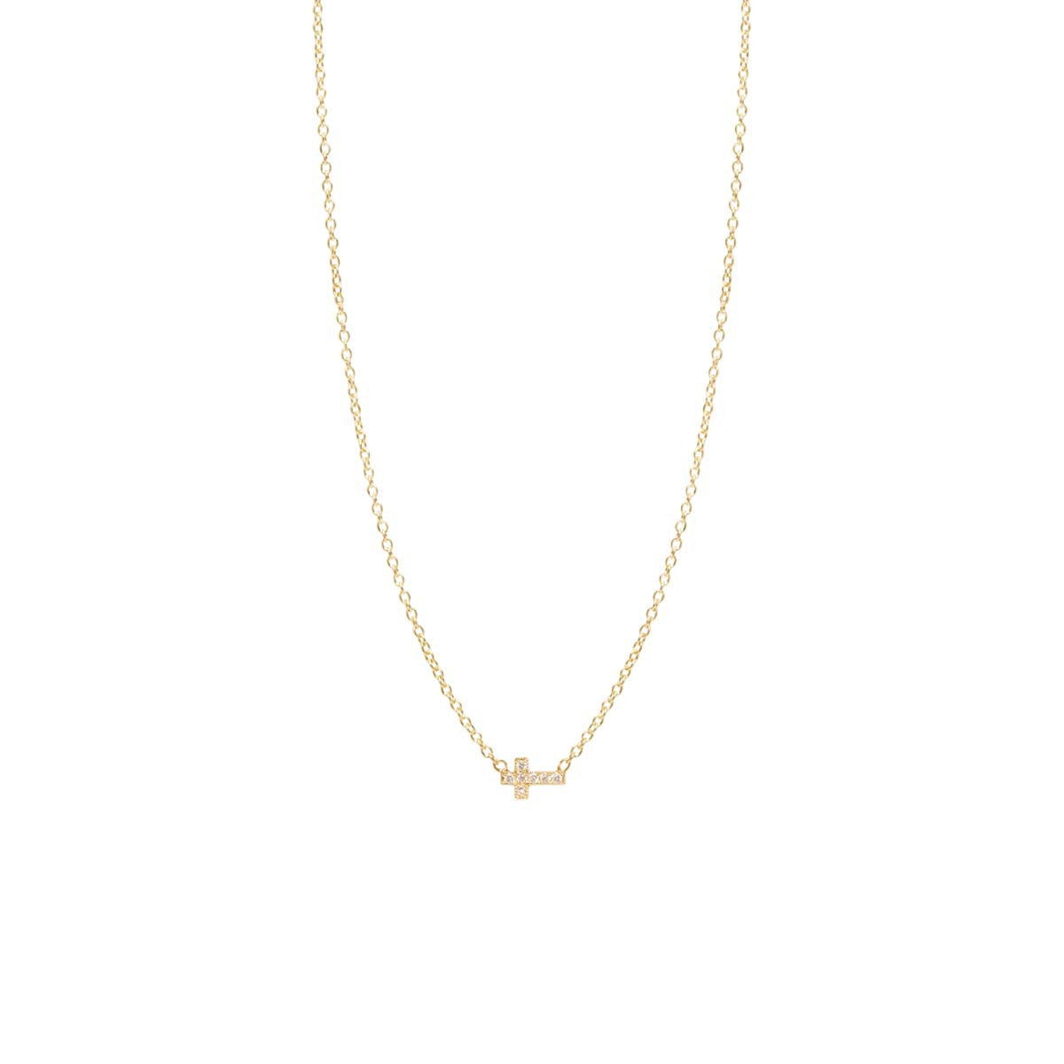 Pave Cross Necklace