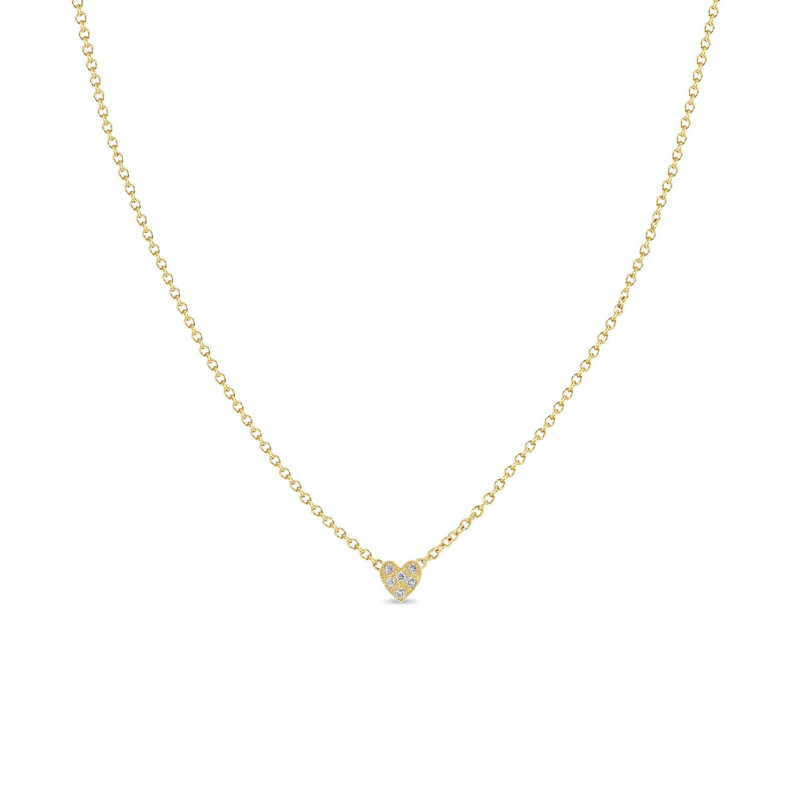 Mini Pave Heart Necklace