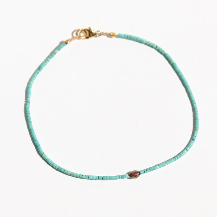 Heishi Turquoise + Diamond Bracelet no. 75