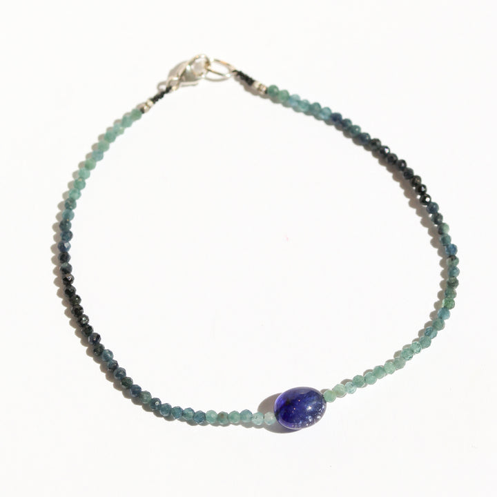 Blue Tourmaline + Kyanite Bracelet no. 80