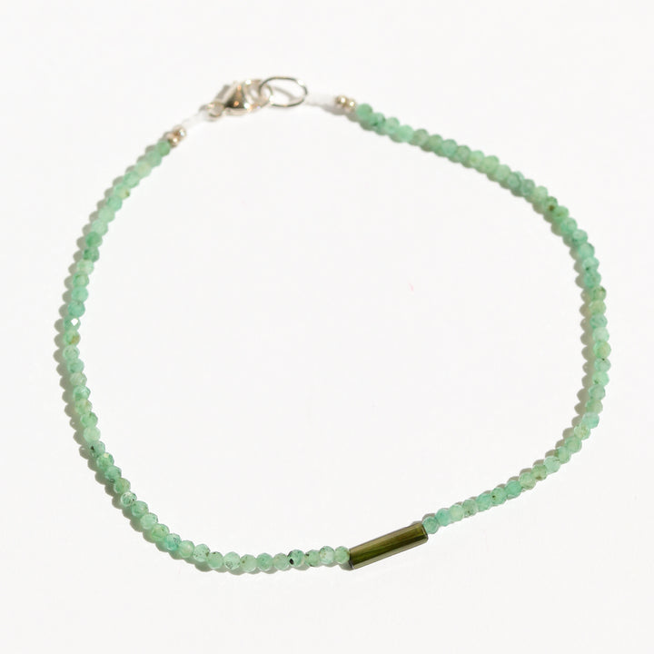Emerald + Tourmaline Bracelet no. 83