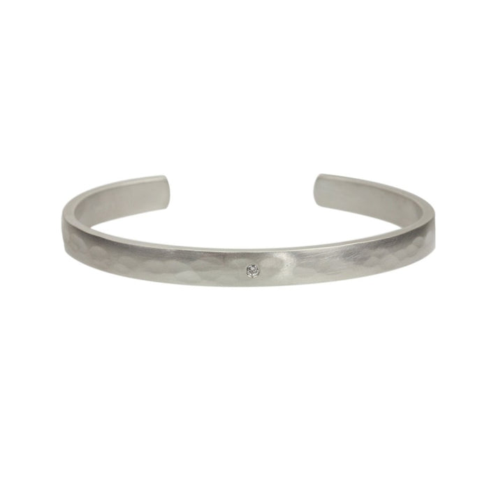 Hammered Wink Diamond Cuff