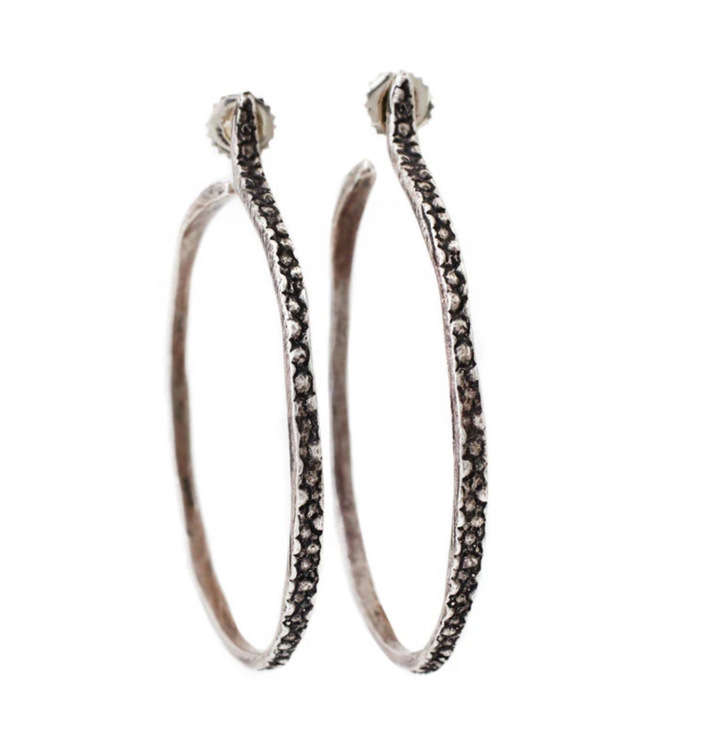 Large Stringray Hoops Earrings