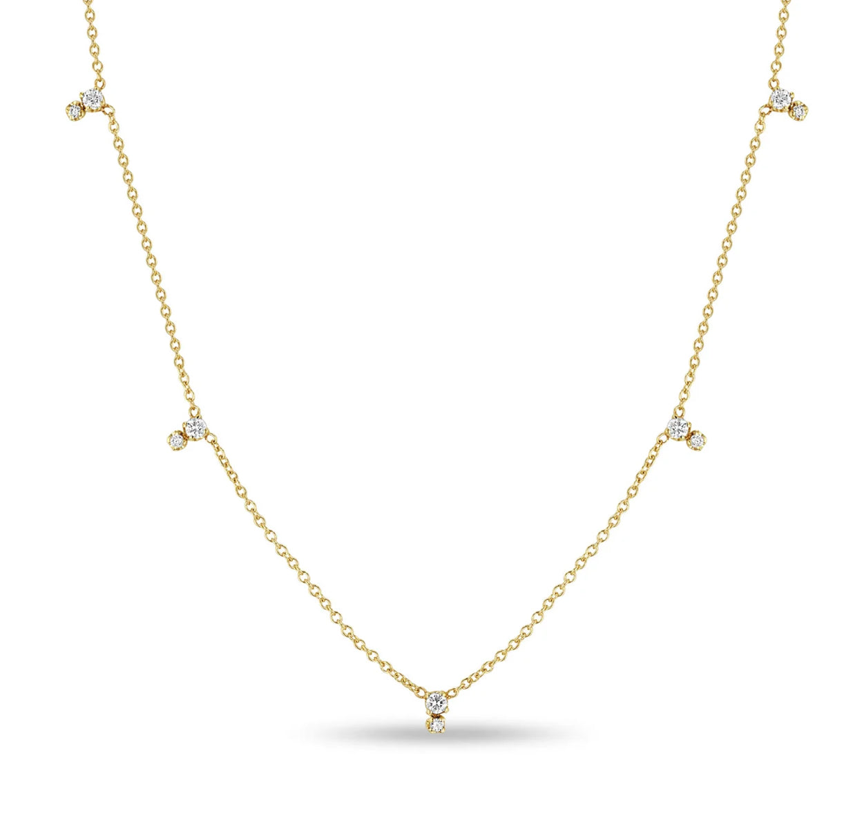 Dainty Stacked Diamond Collar Necklace