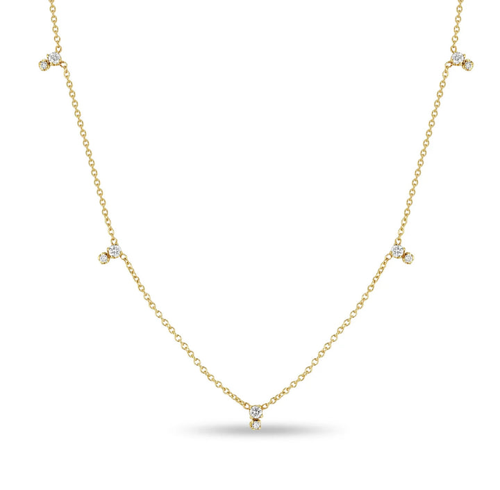 Dainty Stacked Diamond Collar Necklace