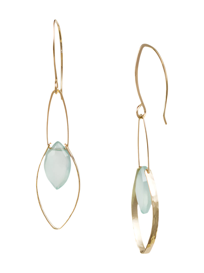 Mona Aqua Chalcedony Earrings