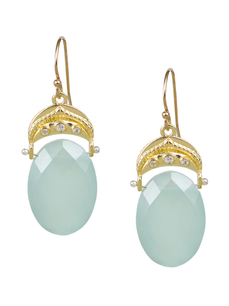 Odyssey Aqua Chalcedony Earrings