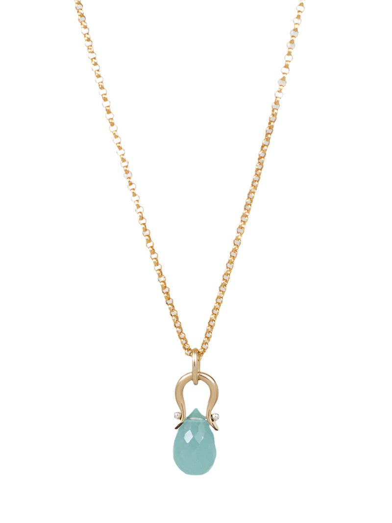 Archer Aqua Chalcedony Necklace