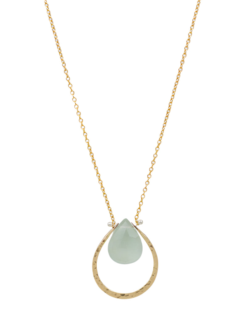 Ophelia Aqua Chalcedony Necklace