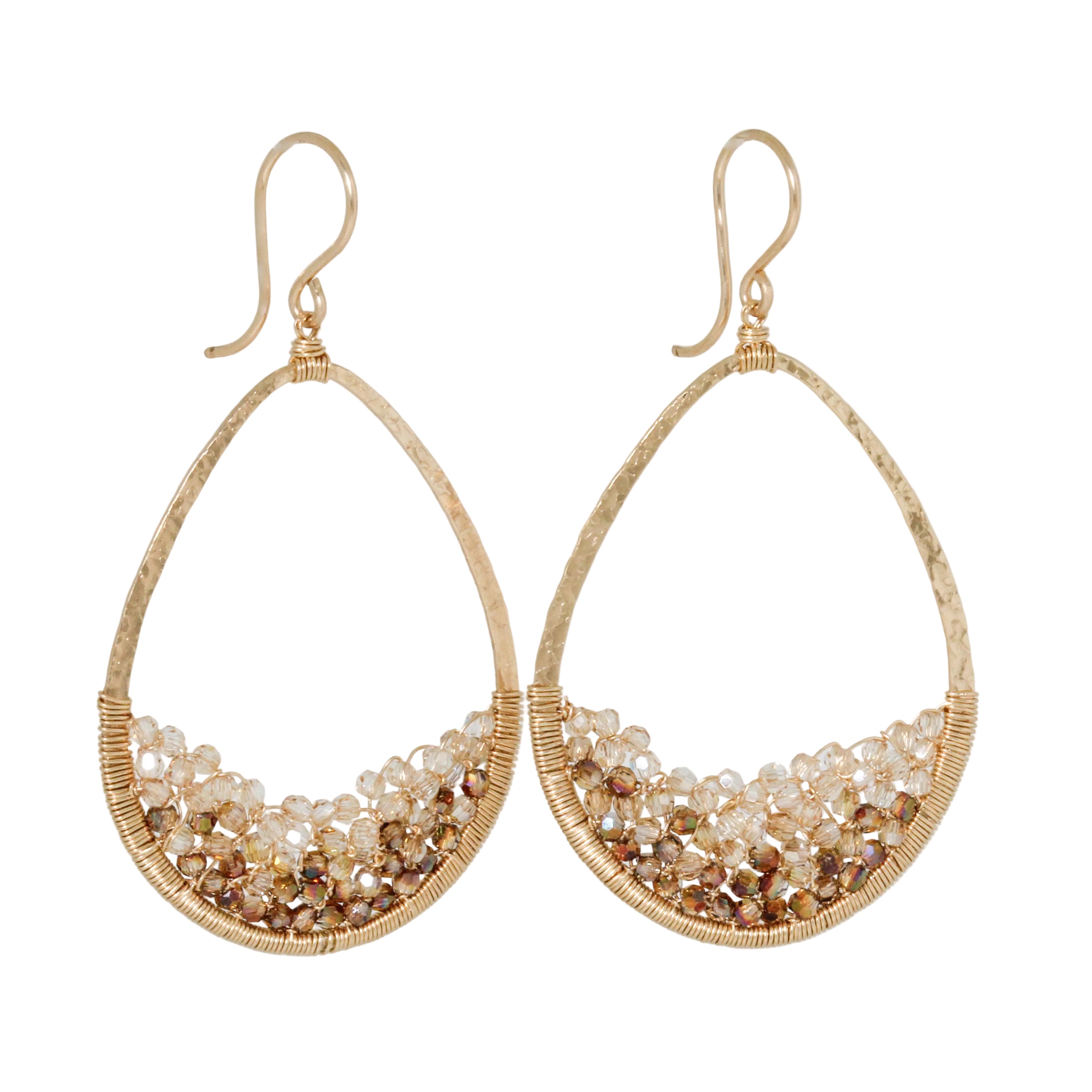 Encrusted Mosaic Teardrop Earrings