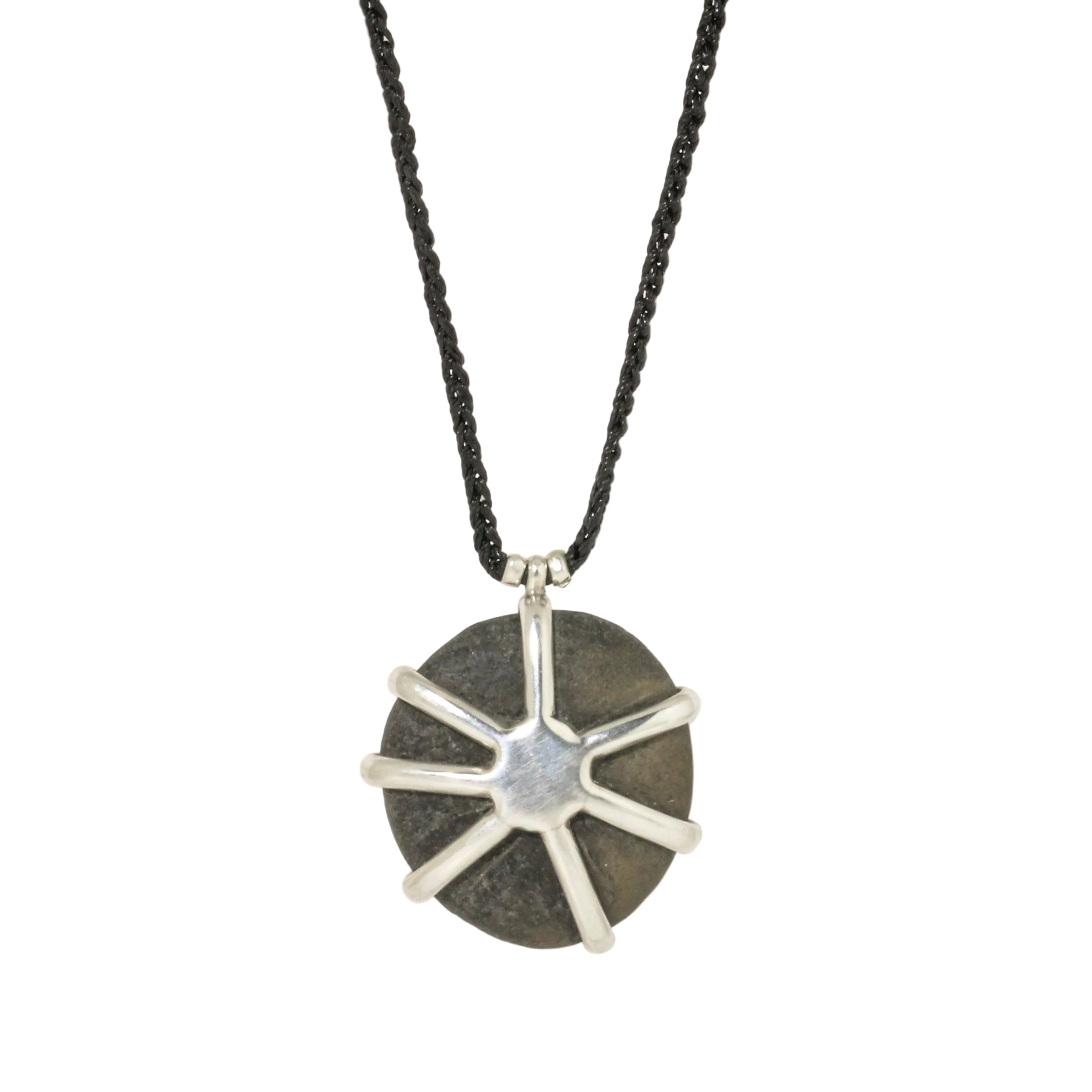 JP starburst beach stone long necklace