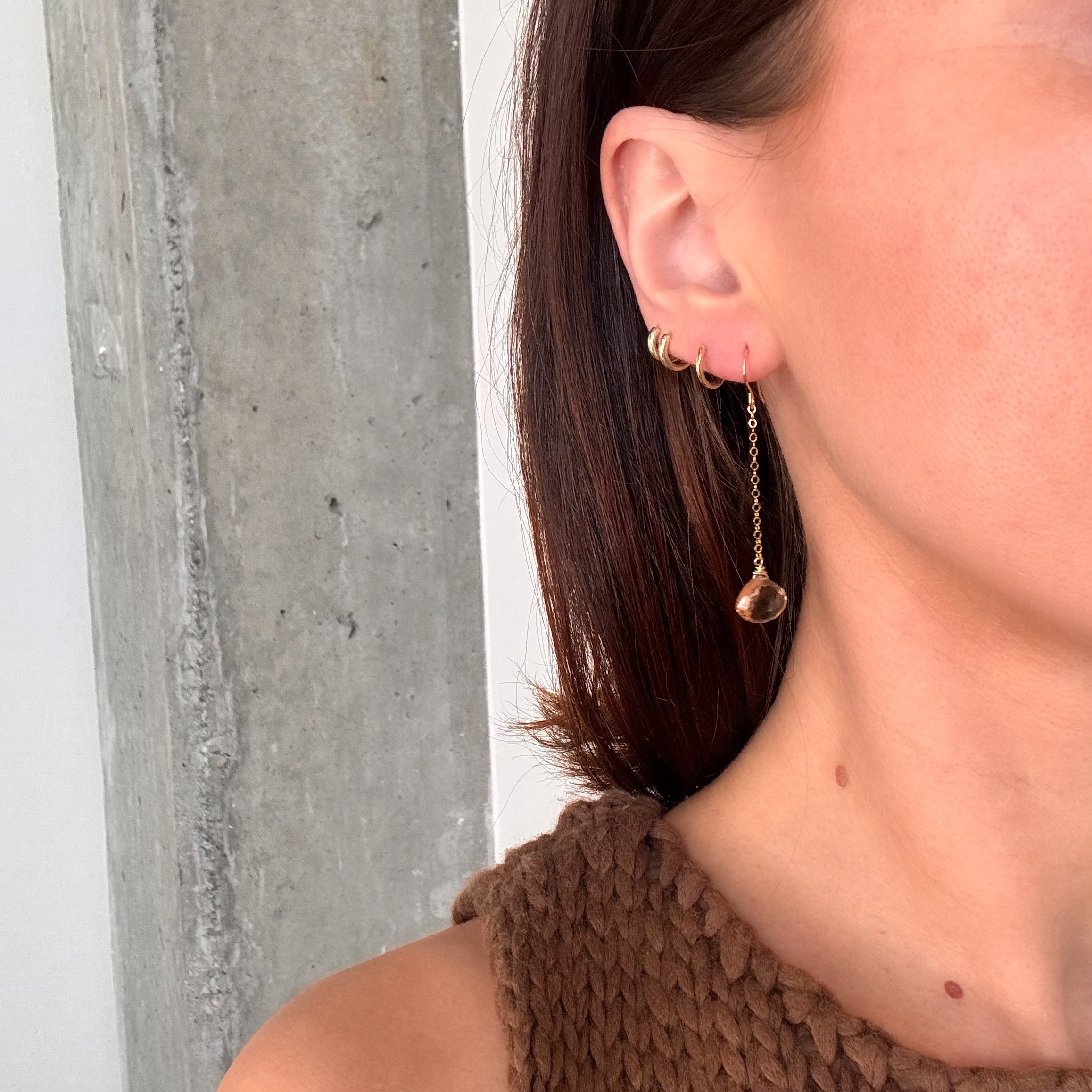 Champagne Quartz Duster Earrings