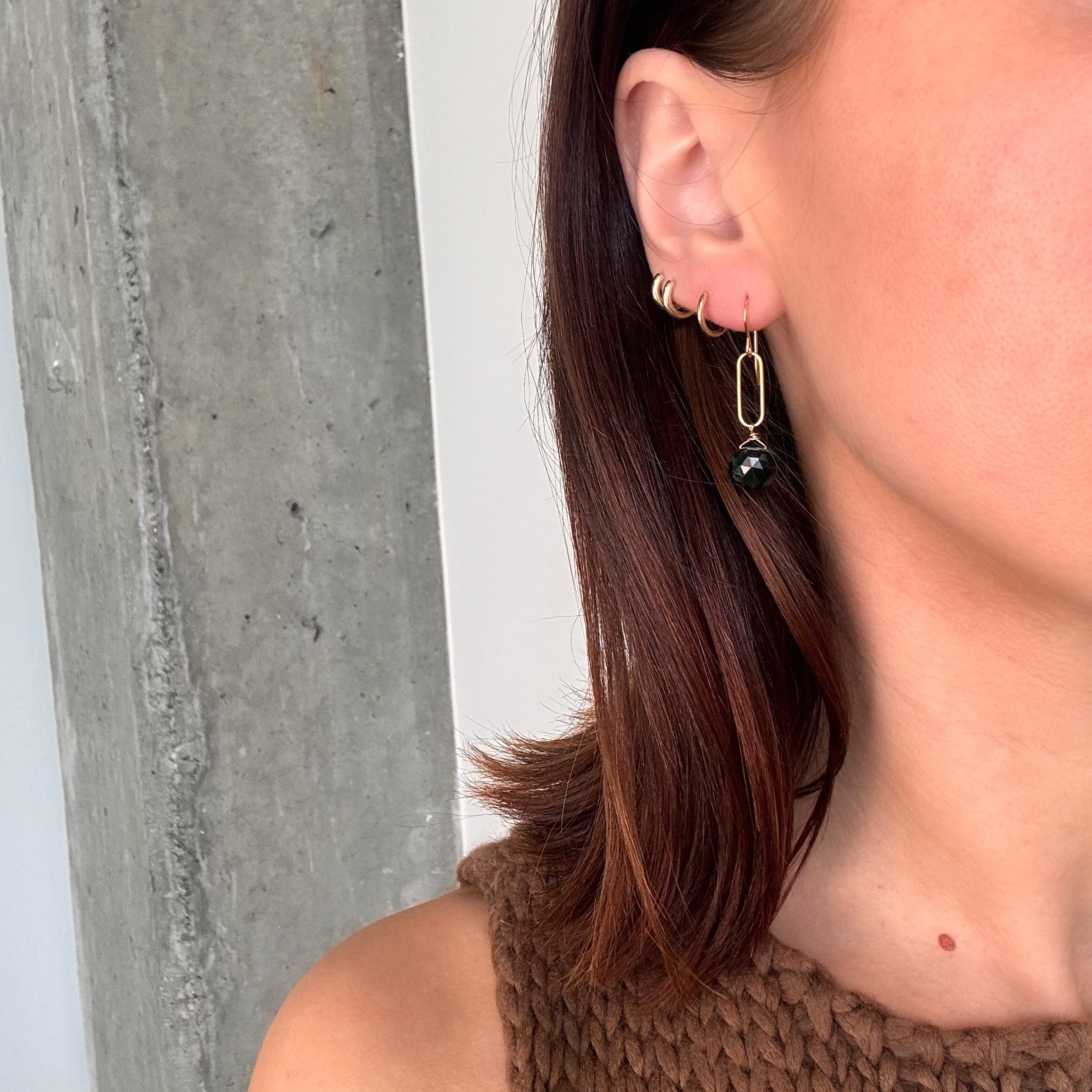 Citrine Link Earring