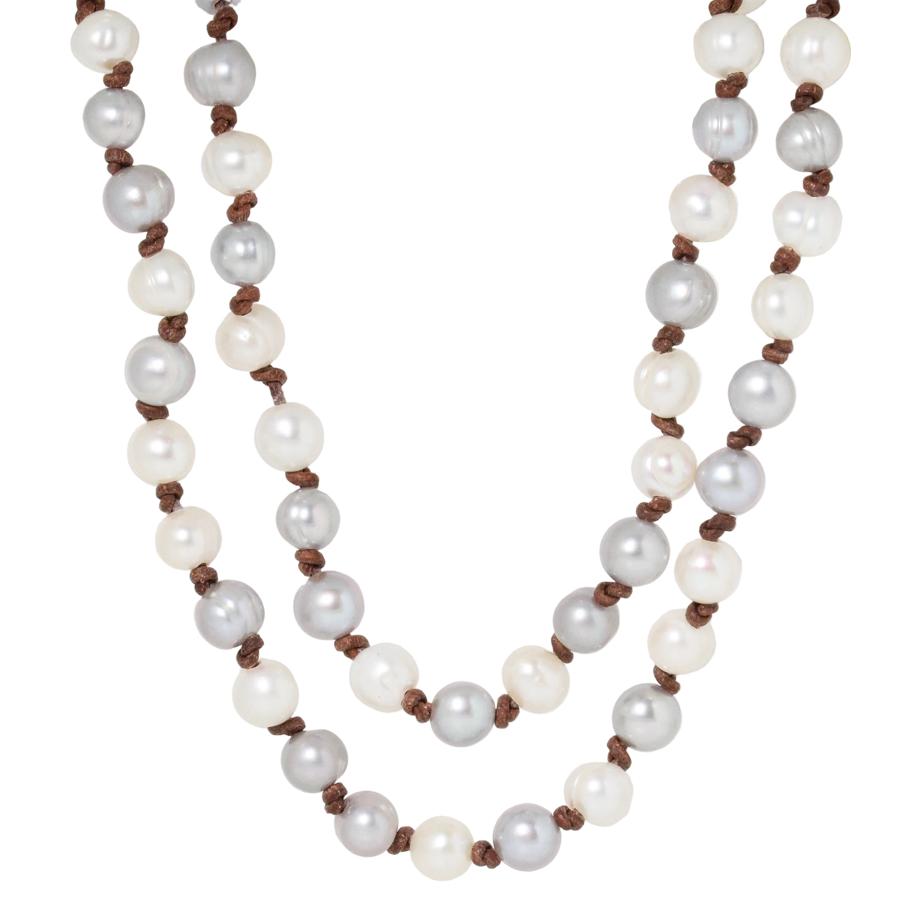 Ellen Knotted Light Pearl Mix Necklace