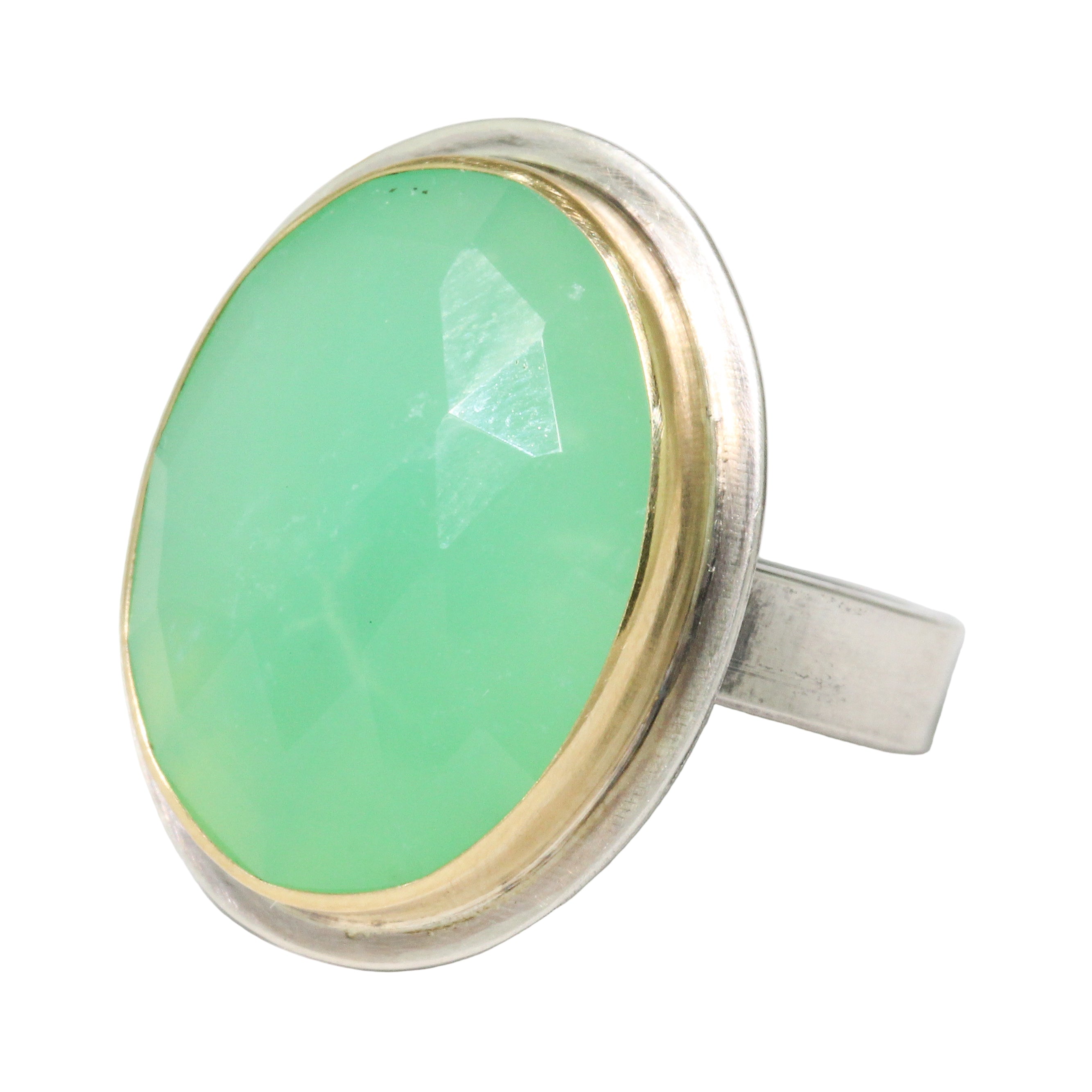 Chrysoprase Oval Ring