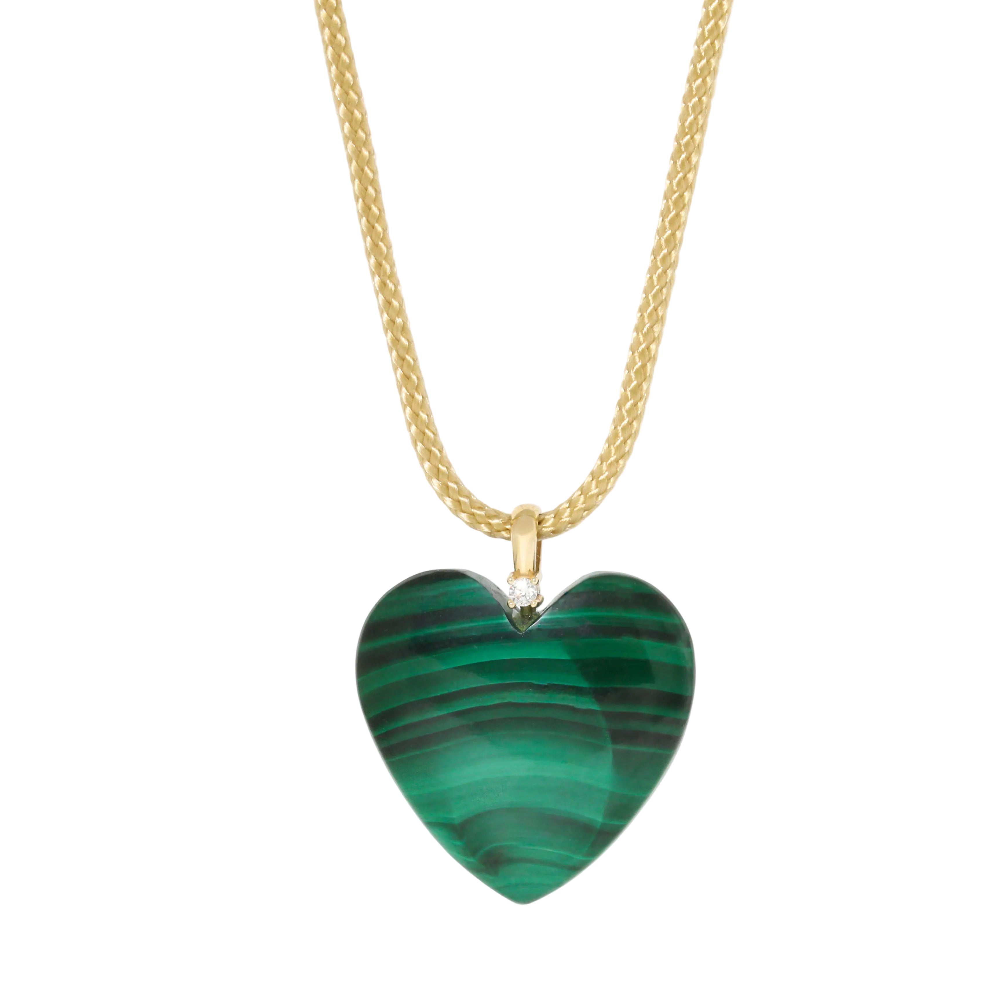 Zoe-chicco-malachite-heart-charm-necklace