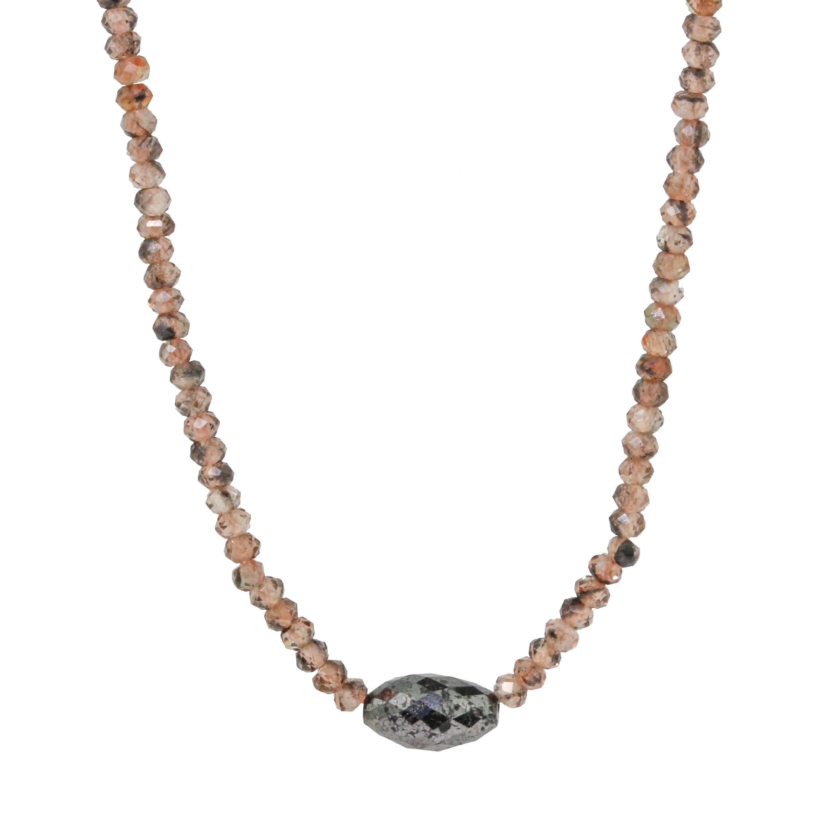 Andalustine + Black Diamond Necklace-Margaret Solow