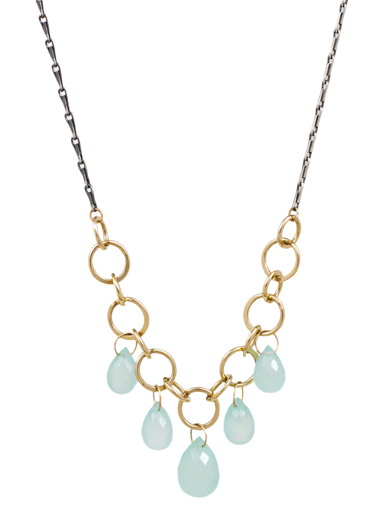 Aquarius Aqua Chalcedony Necklace-Lulu Designs