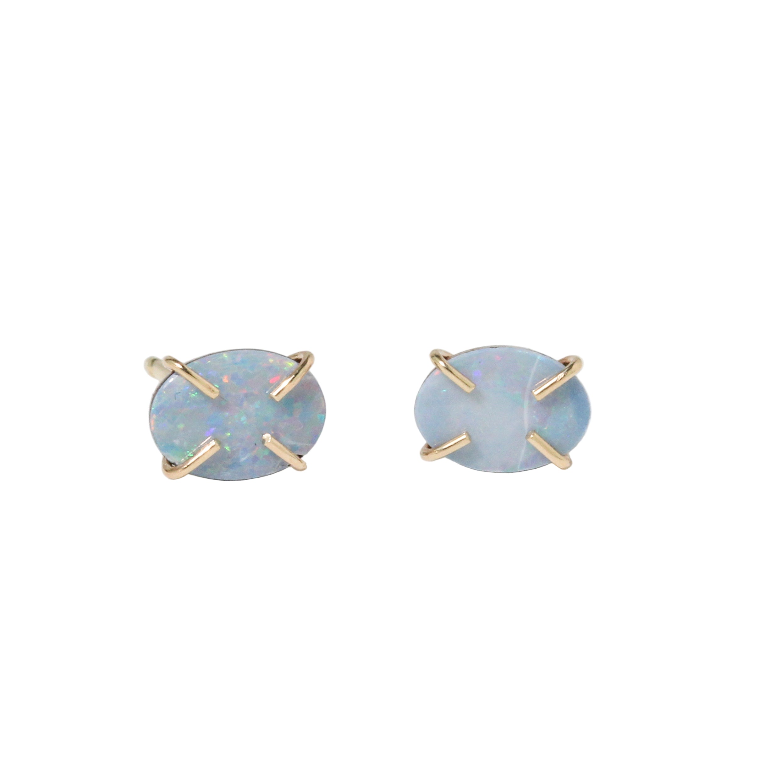 Australian Opal Prong Stud Earrings-Melissa Joy Manning