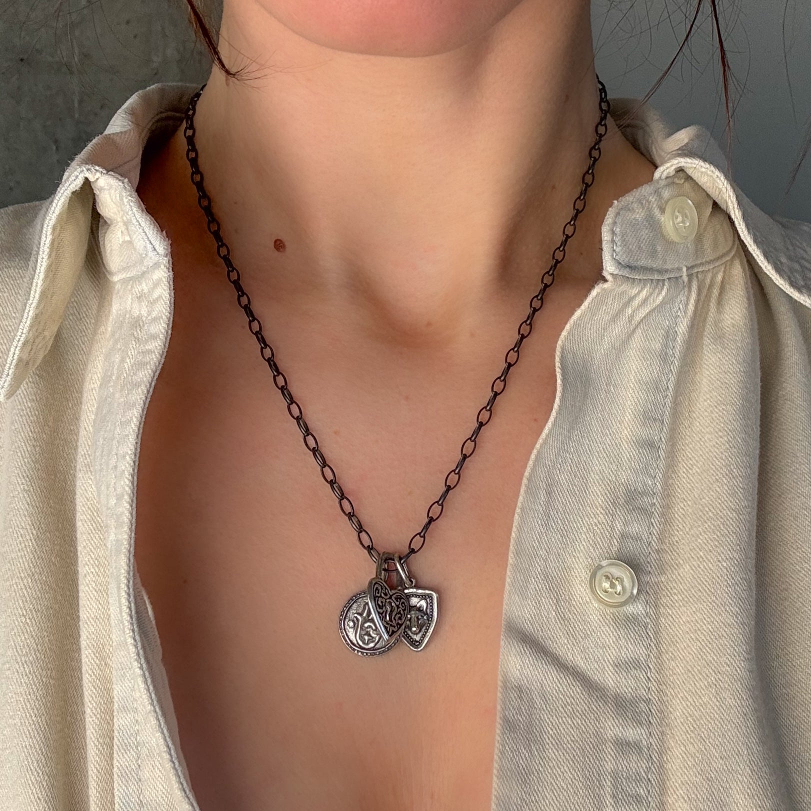 Sterling Heart Lock Charm-Erica Molinari