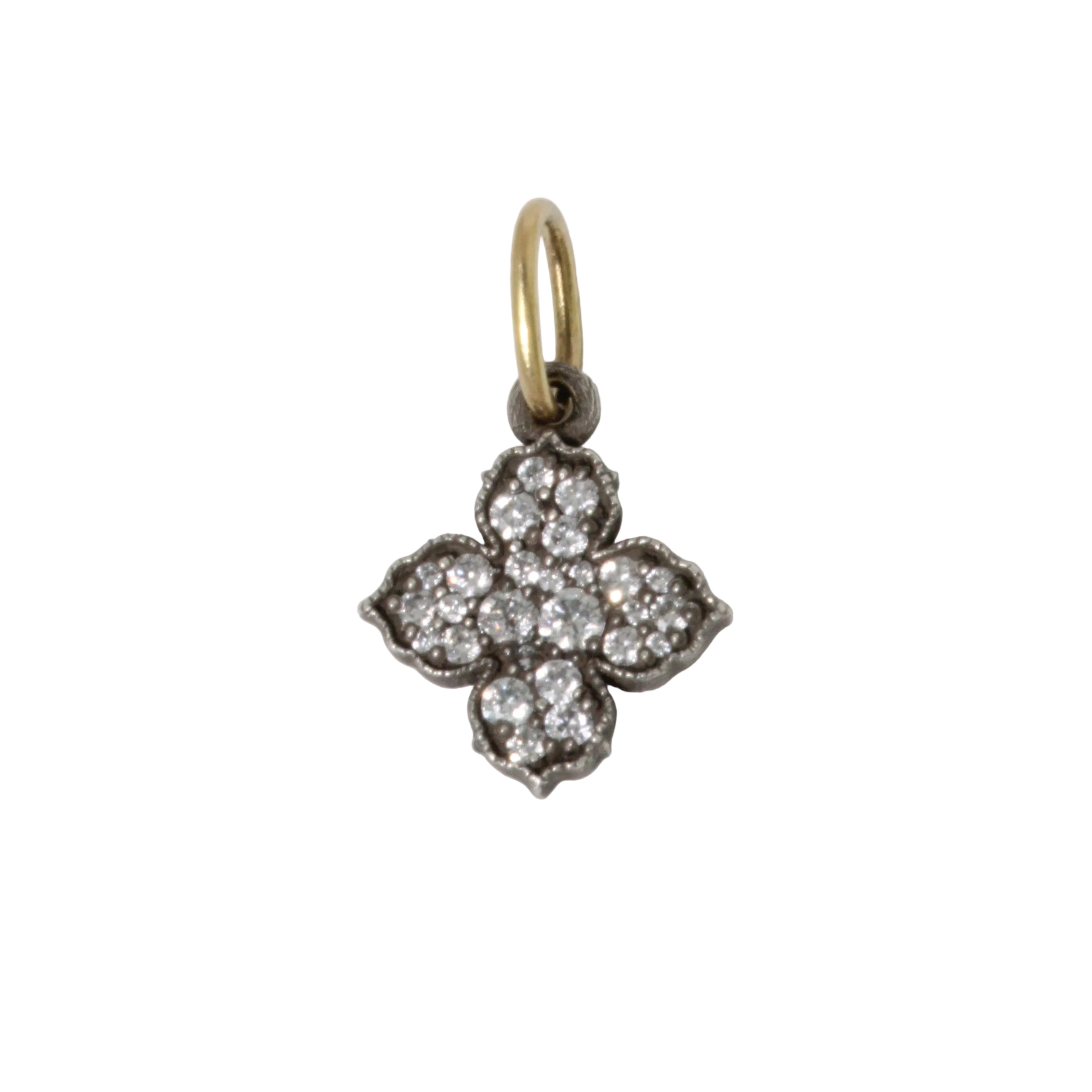 Baby Ornate Pave Diamond Star Charm-Erica Molinari