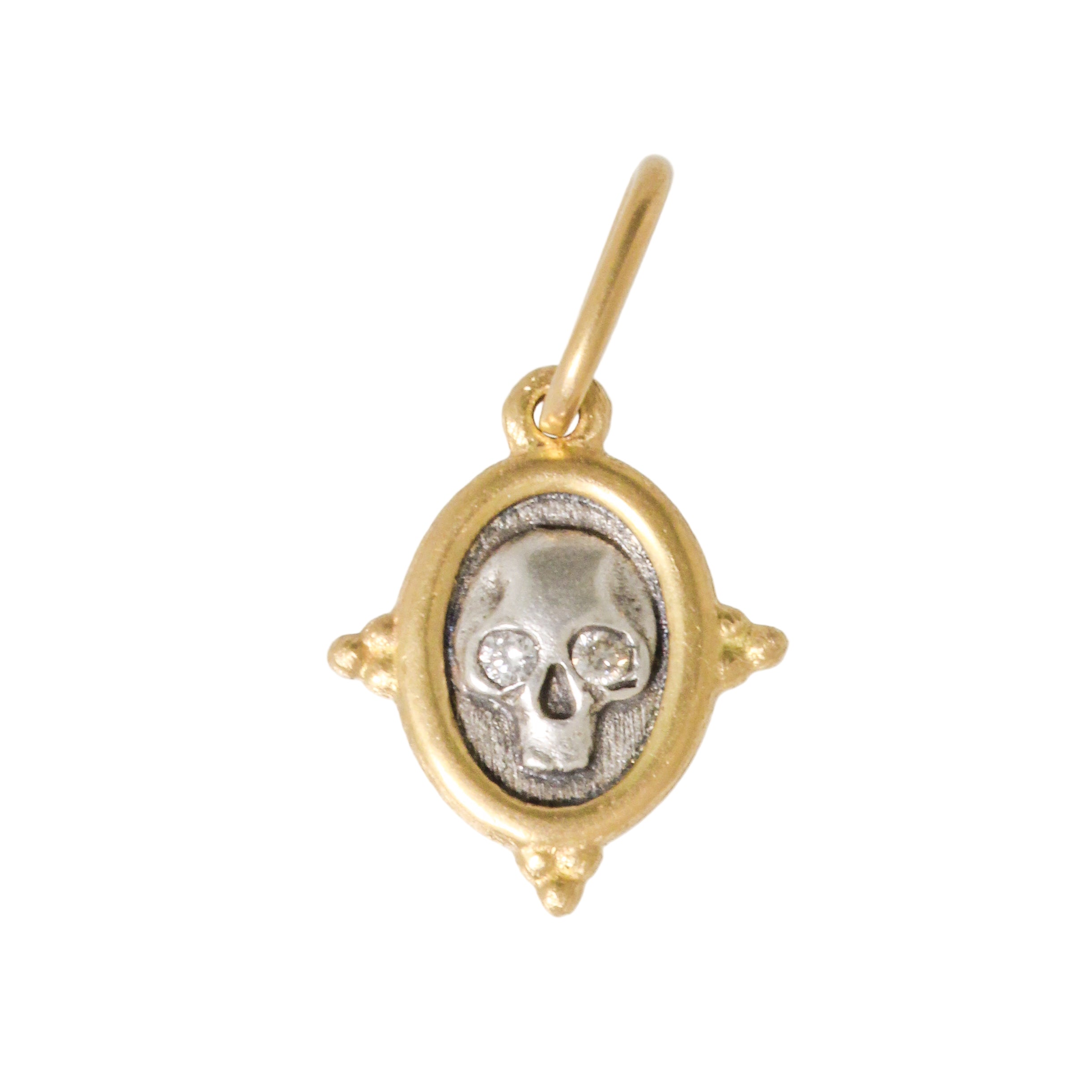 Baby Skull + Flower Charm-Erica Molinari