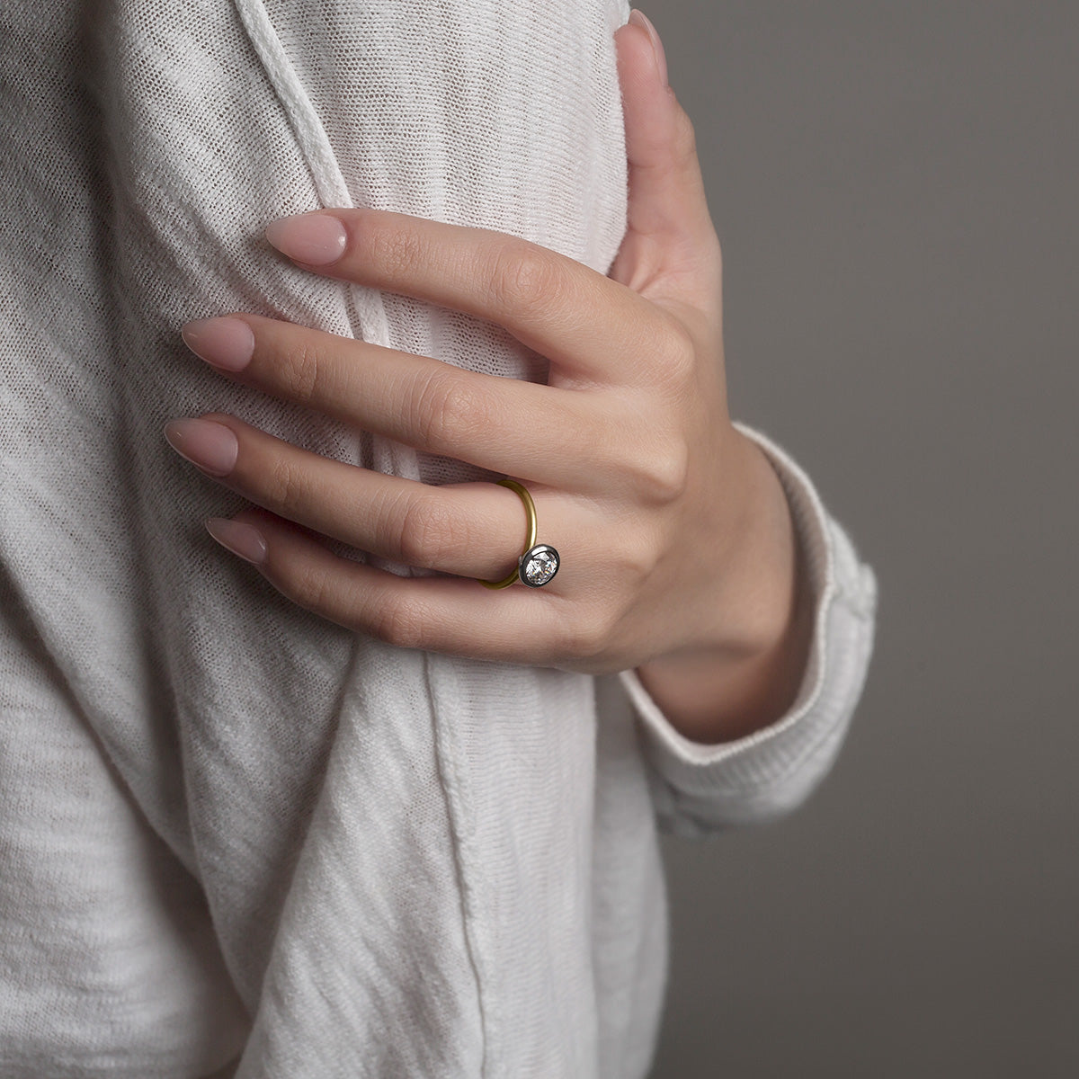 Bezel Engagement Ring-Unbridaled Collective