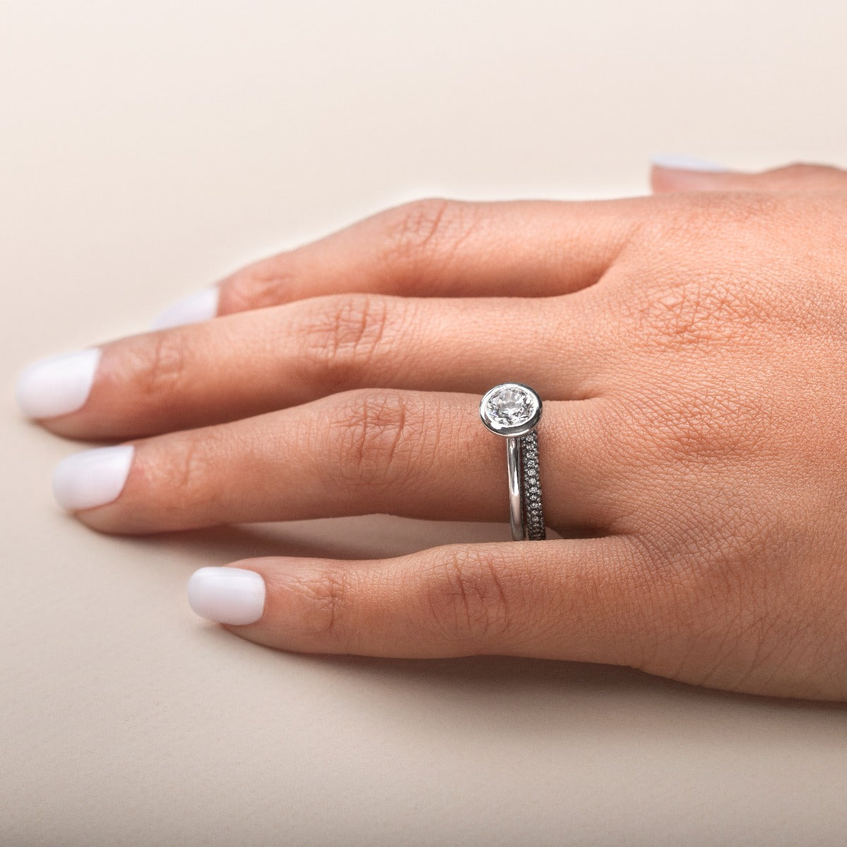 Bezel Engagement Ring-Unbridaled Collective
