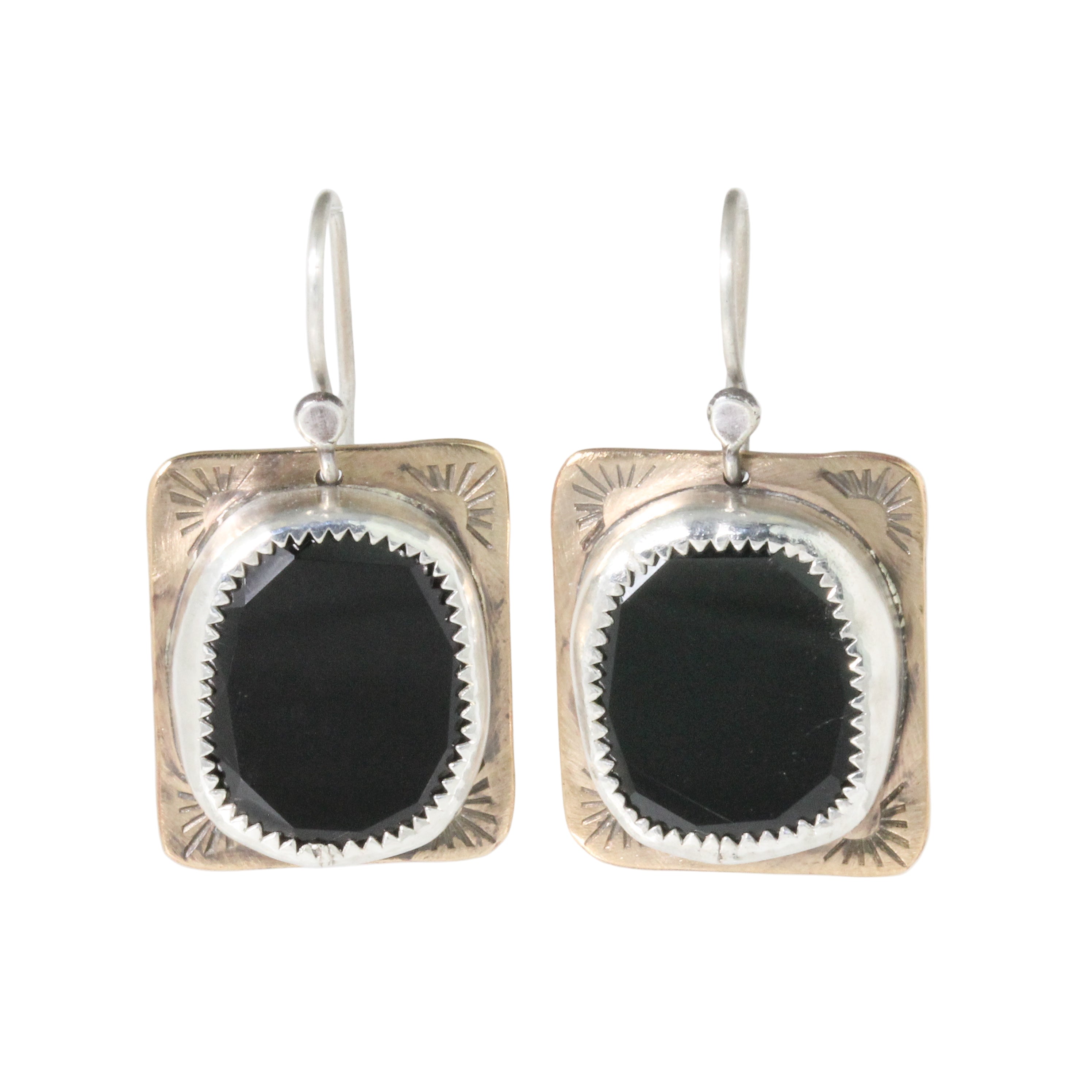 Black Onyx Earrings-Glacier Lily