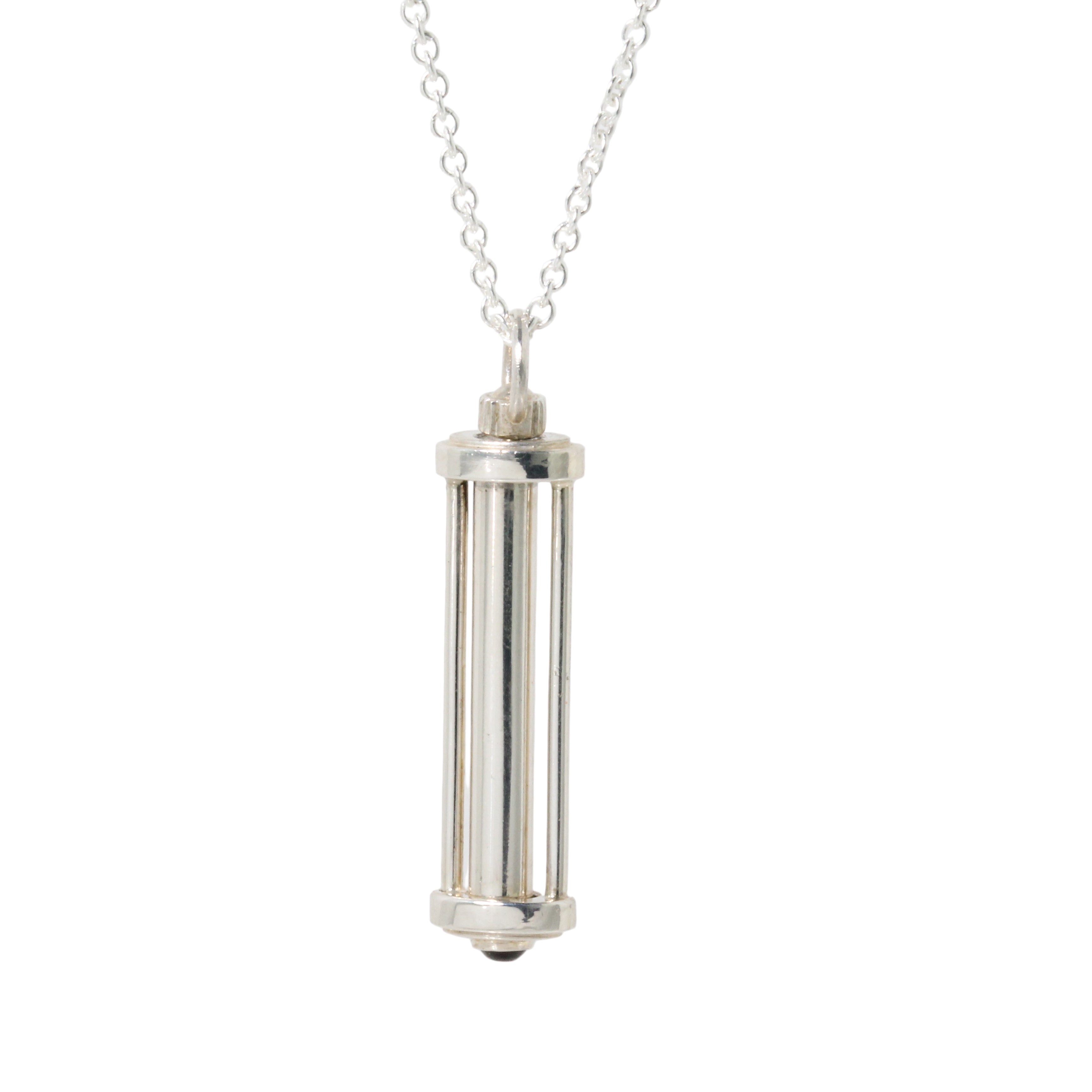 Black Onyx Rolling Pillar Necklace-Emma Brooke