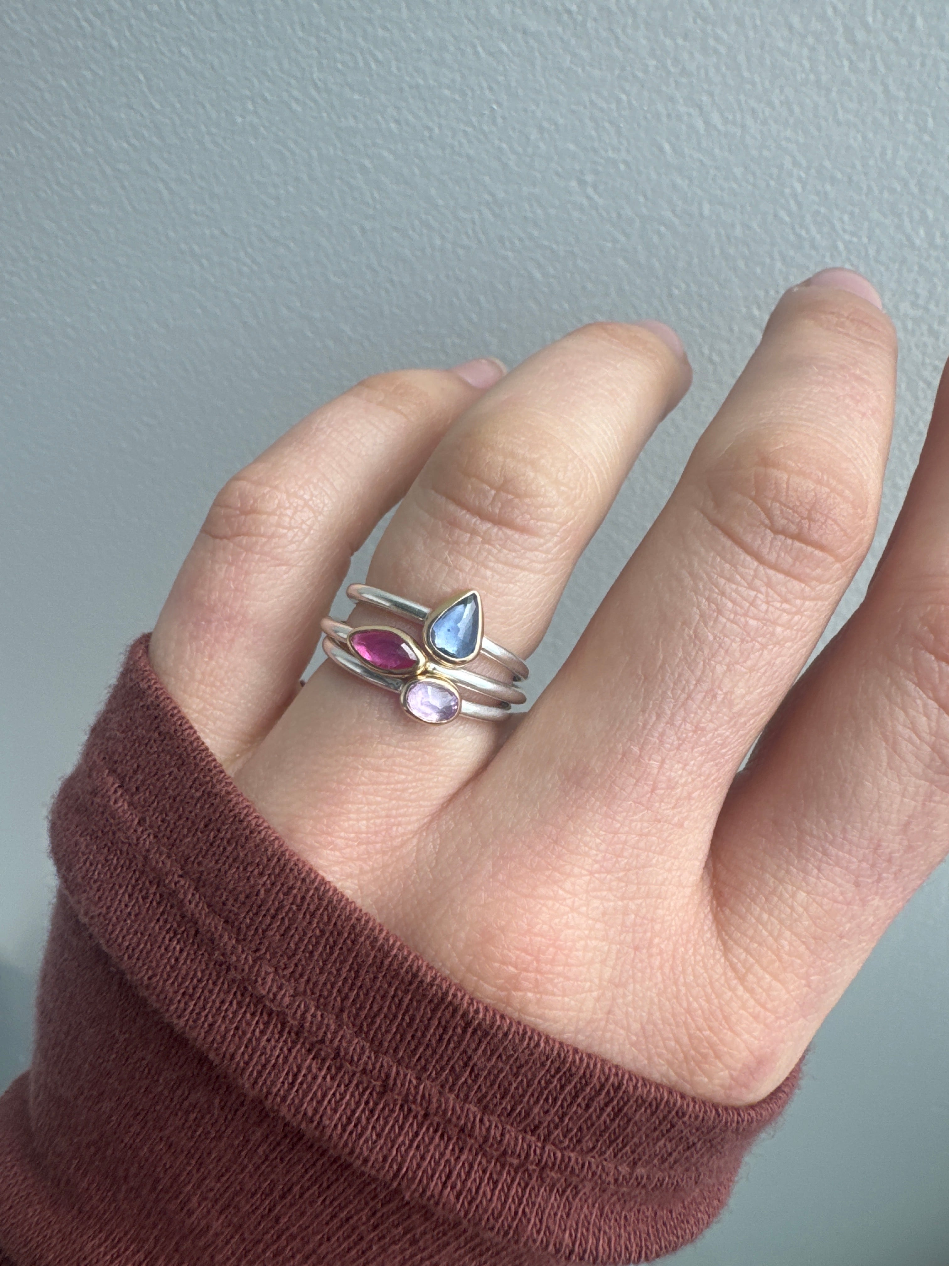 Bright Pink Sapphire Stacking Ring-Sara Thompson