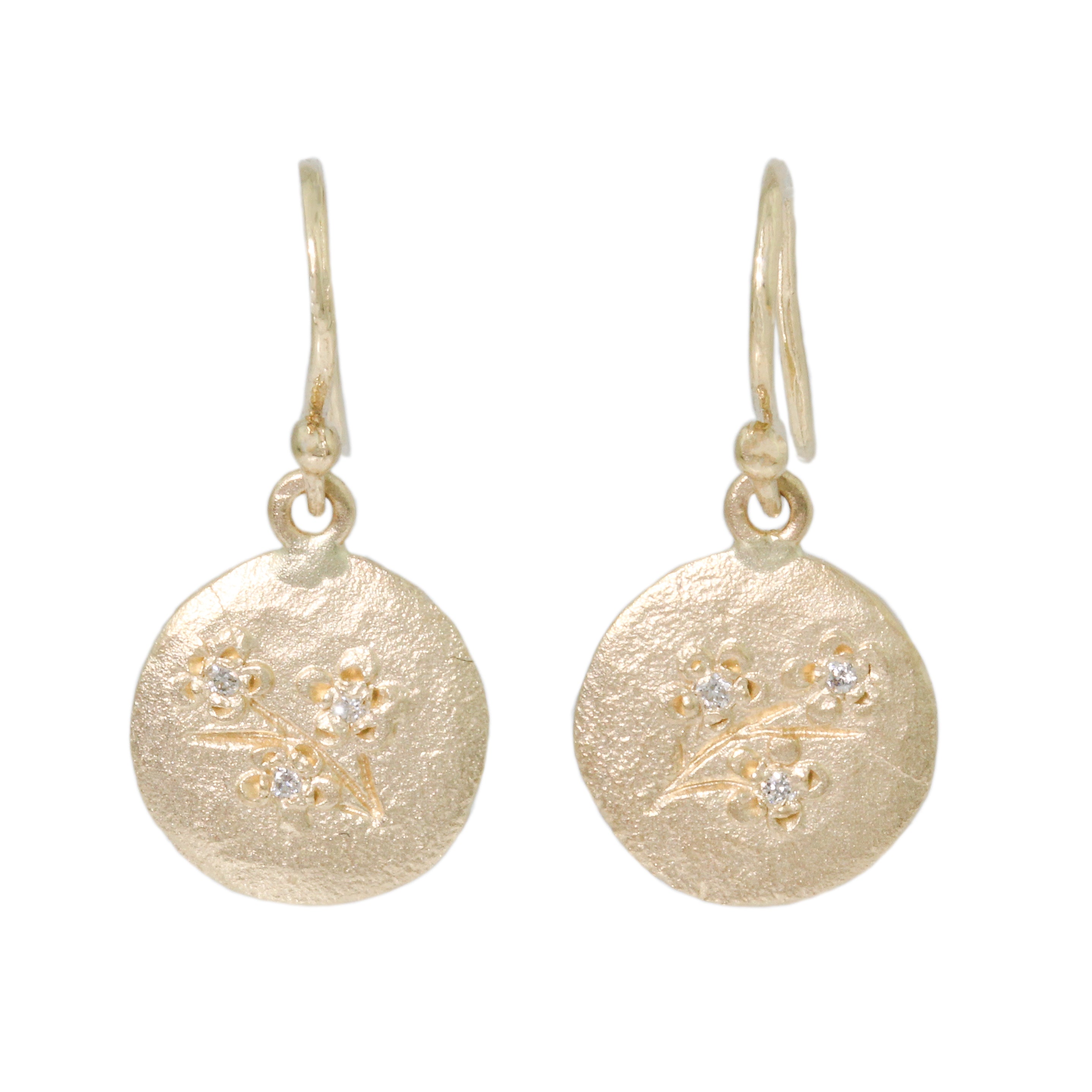 Cherry Blossom Disc Earrings-Victoria Cunningham