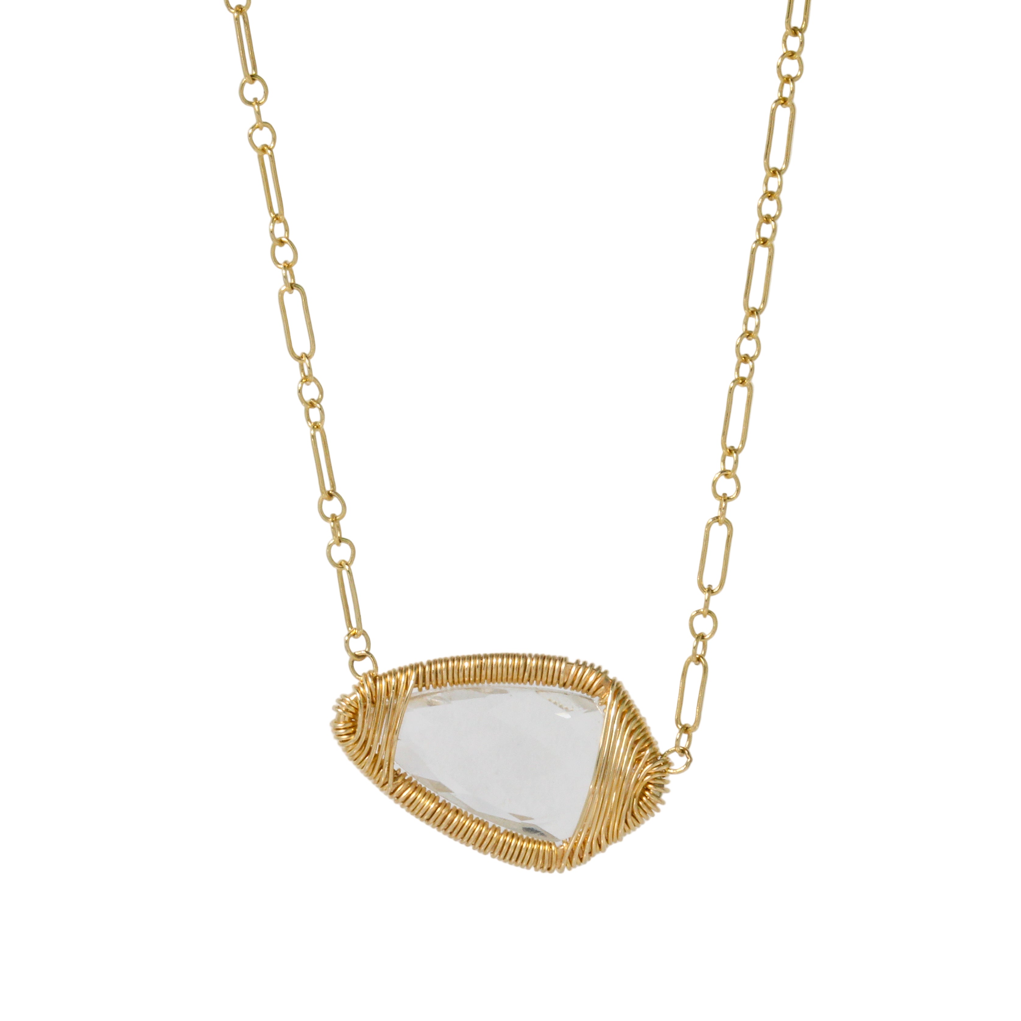 Clear Quartz Asymmetrical Necklace-Dana Kellin
