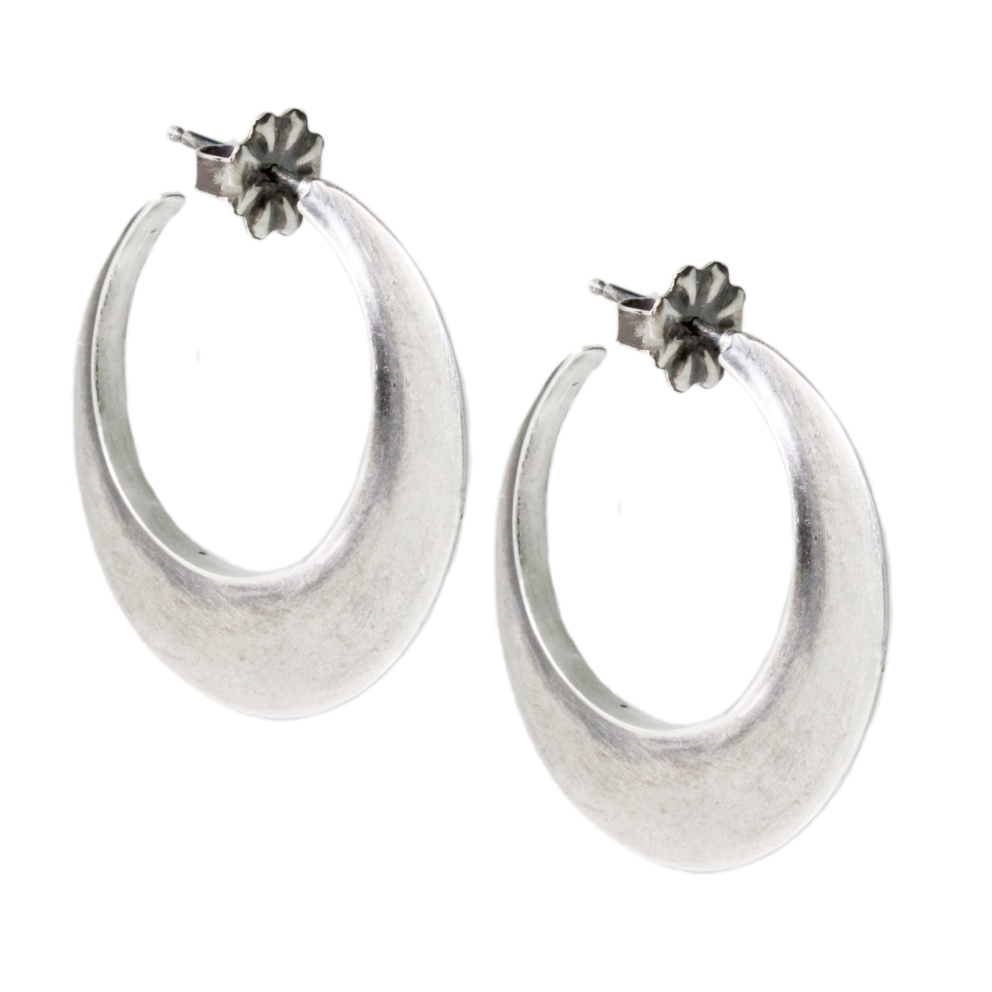 Curve J Hoop Earrings-Austin Titus
