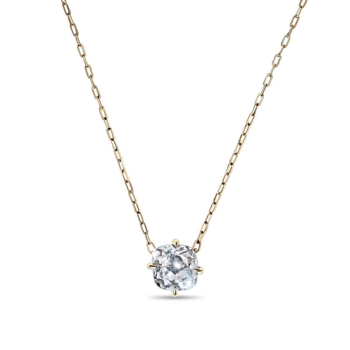 Cushion Diamond Pendant Necklace-Unbridaled Collective