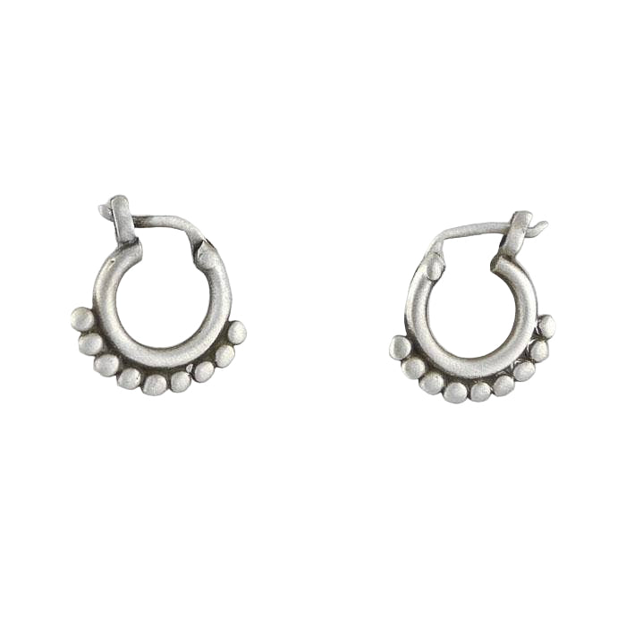 Dainty Mini Granulated Hoops-Jane Diaz