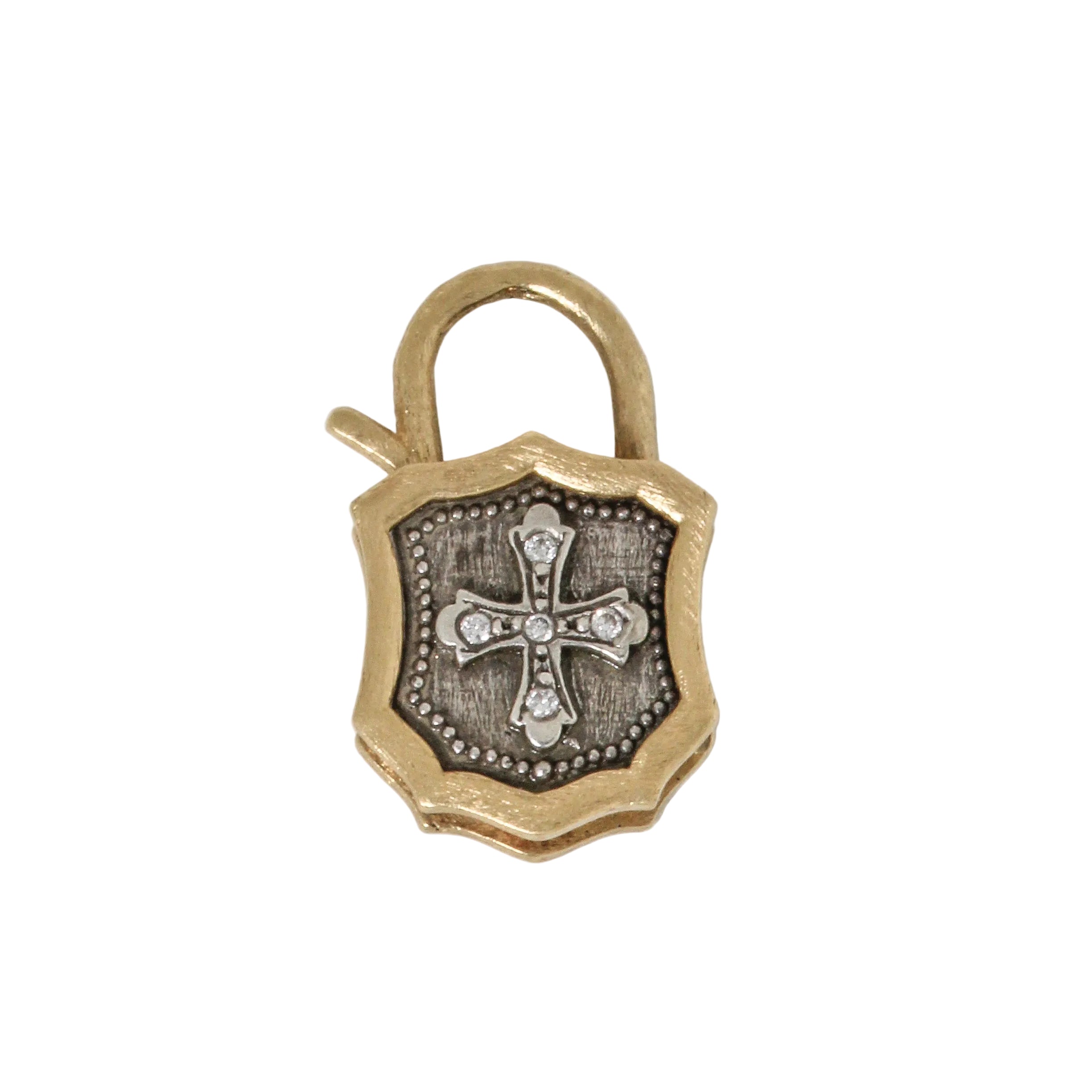Diamond Cross Padlock Charm-Erica Molinari