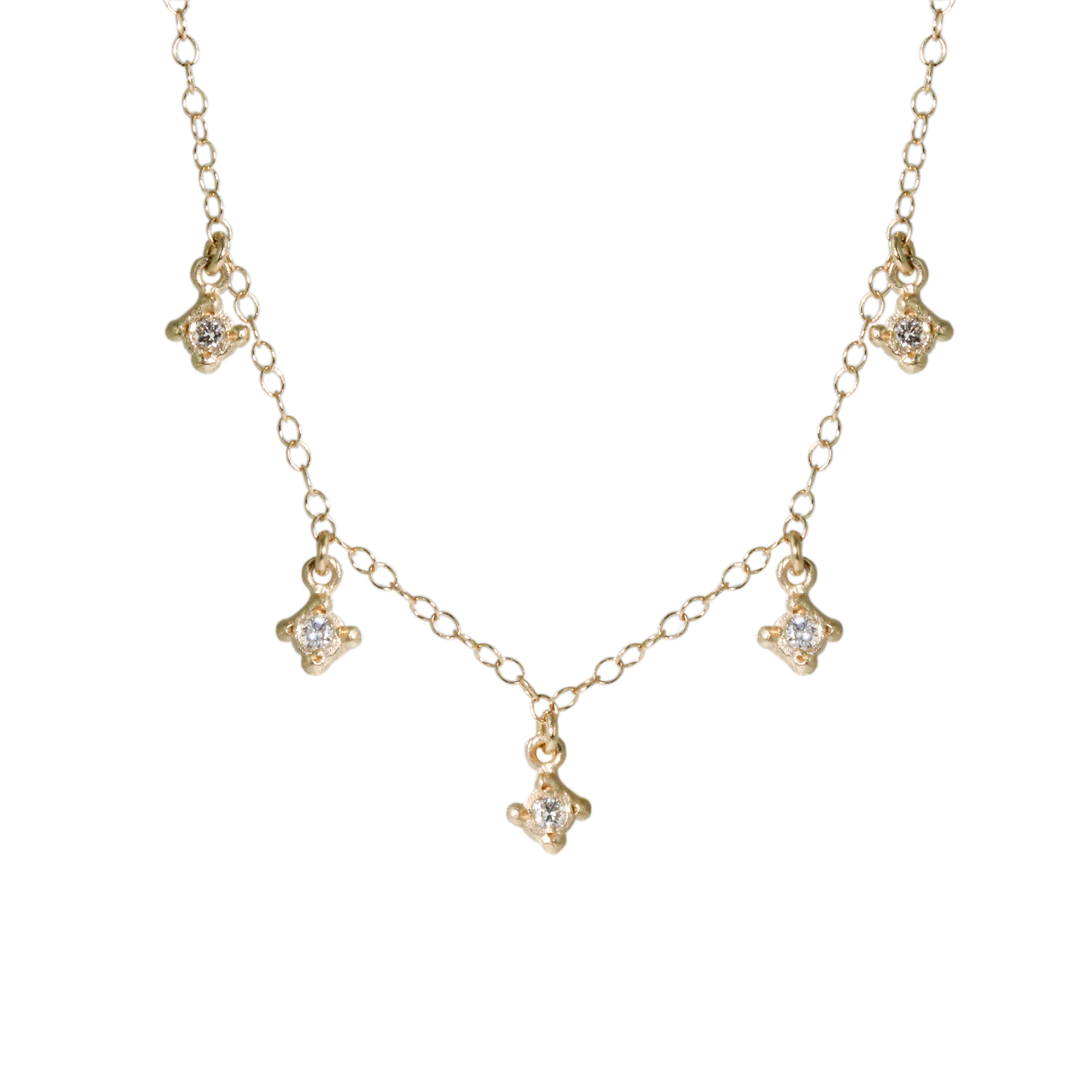 Diamond Drops Necklace-Victoria Cunningham