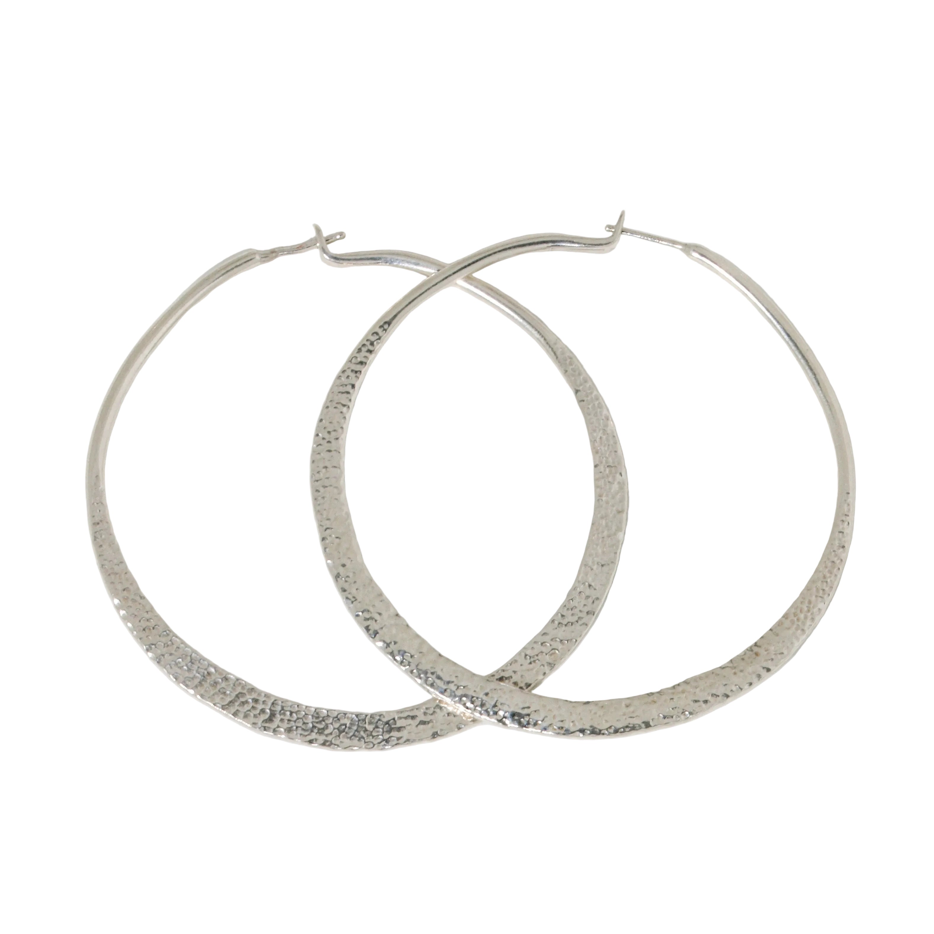 Dimple Textured Hoop Earrings-Southwest