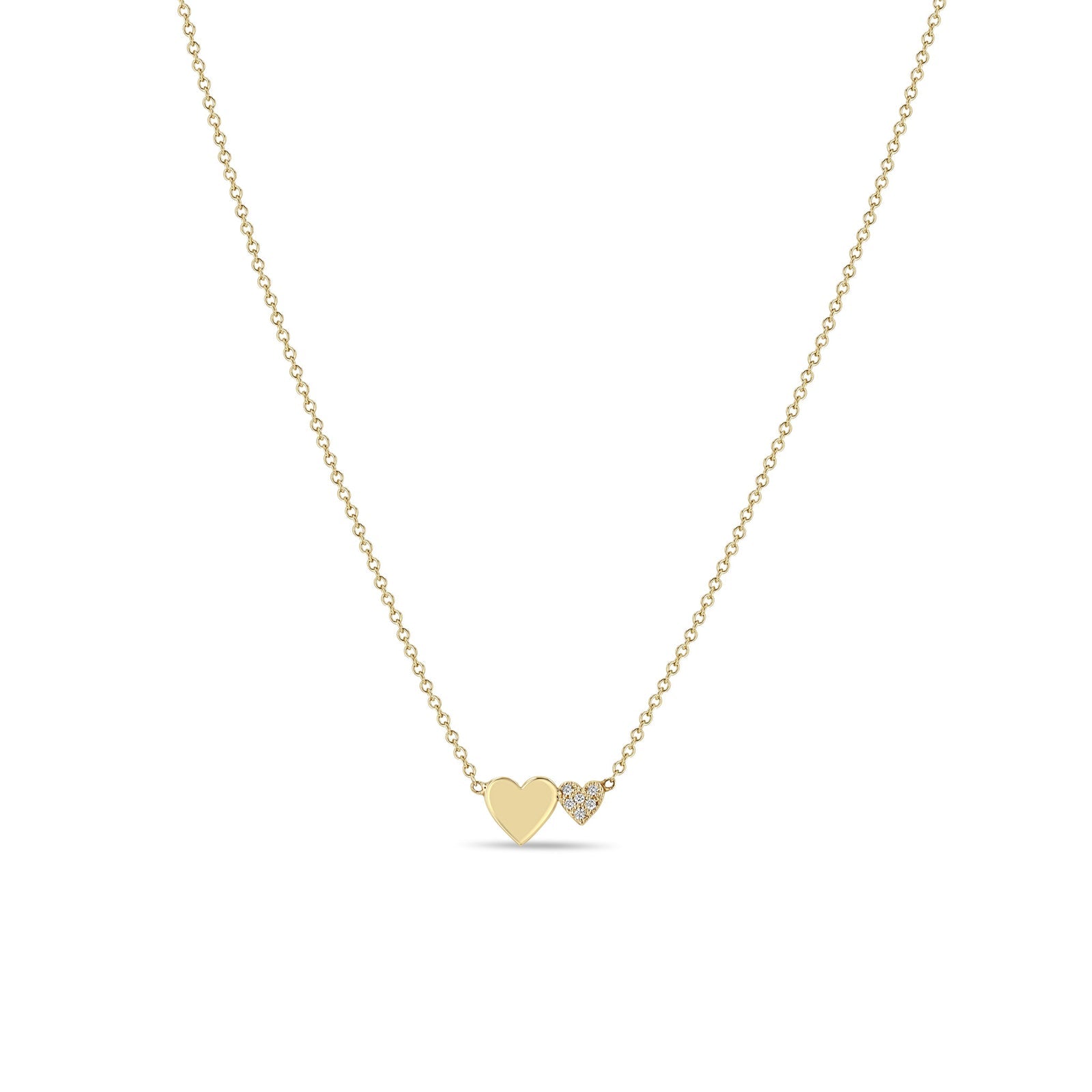 Double Heart Necklace-Zoë Chicco