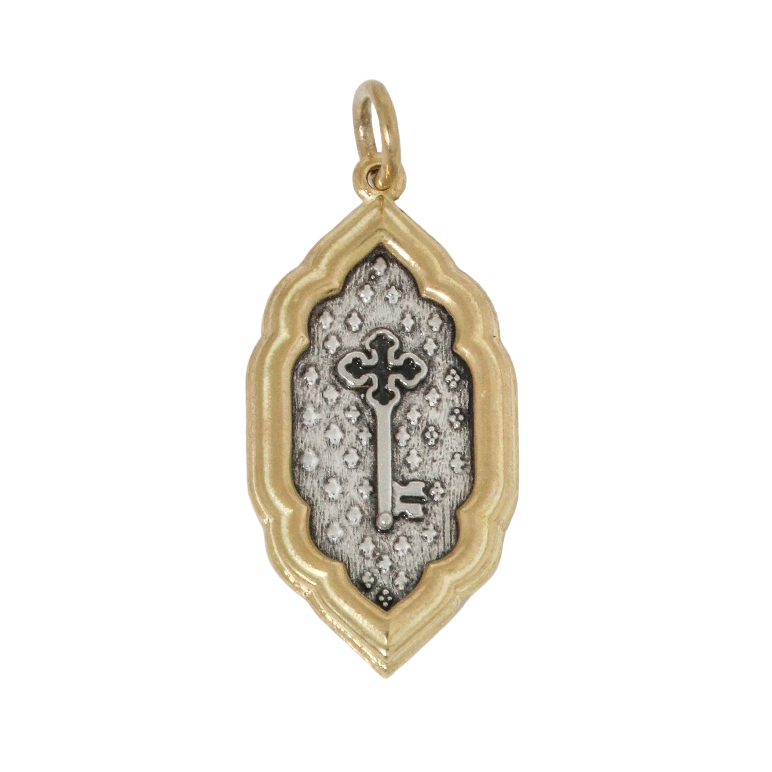 Elongated Key + Hearts Charm-Erica Molinari